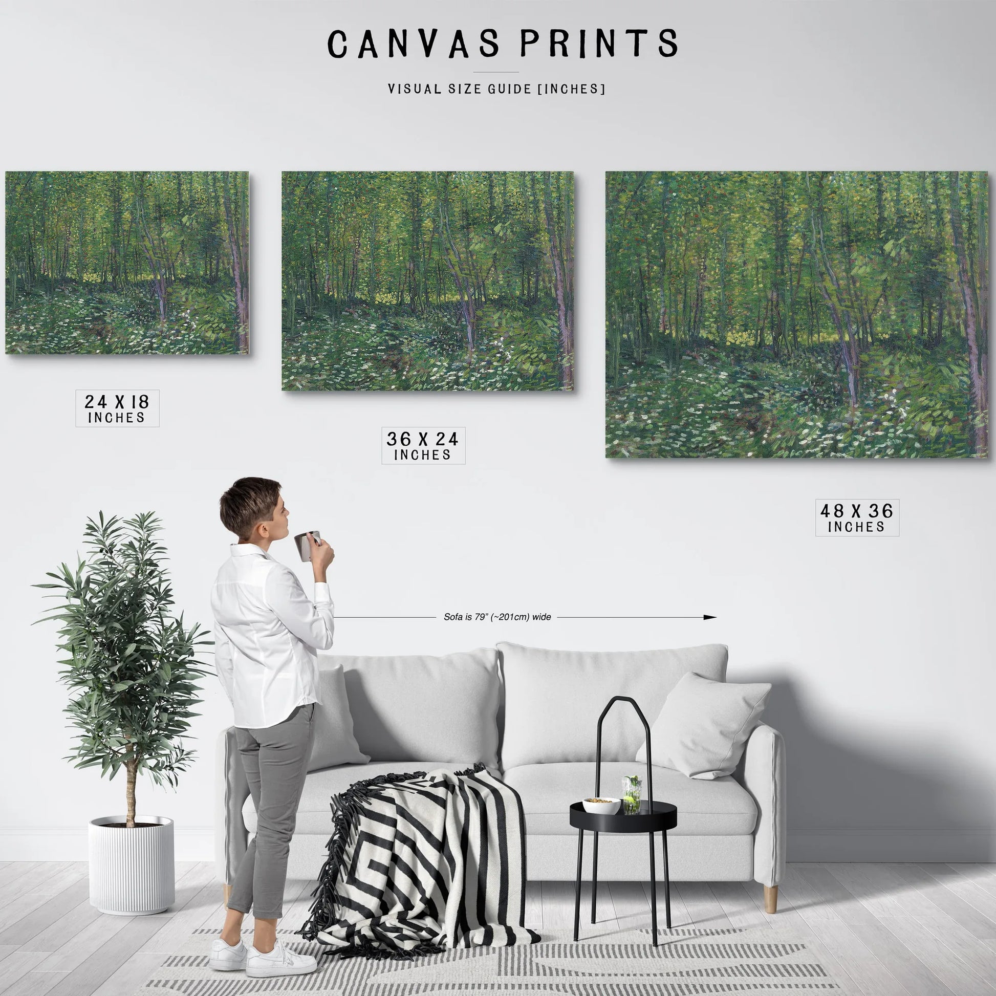 Trees And Undergrowth By Vincent Van Gogh Fine Art Print