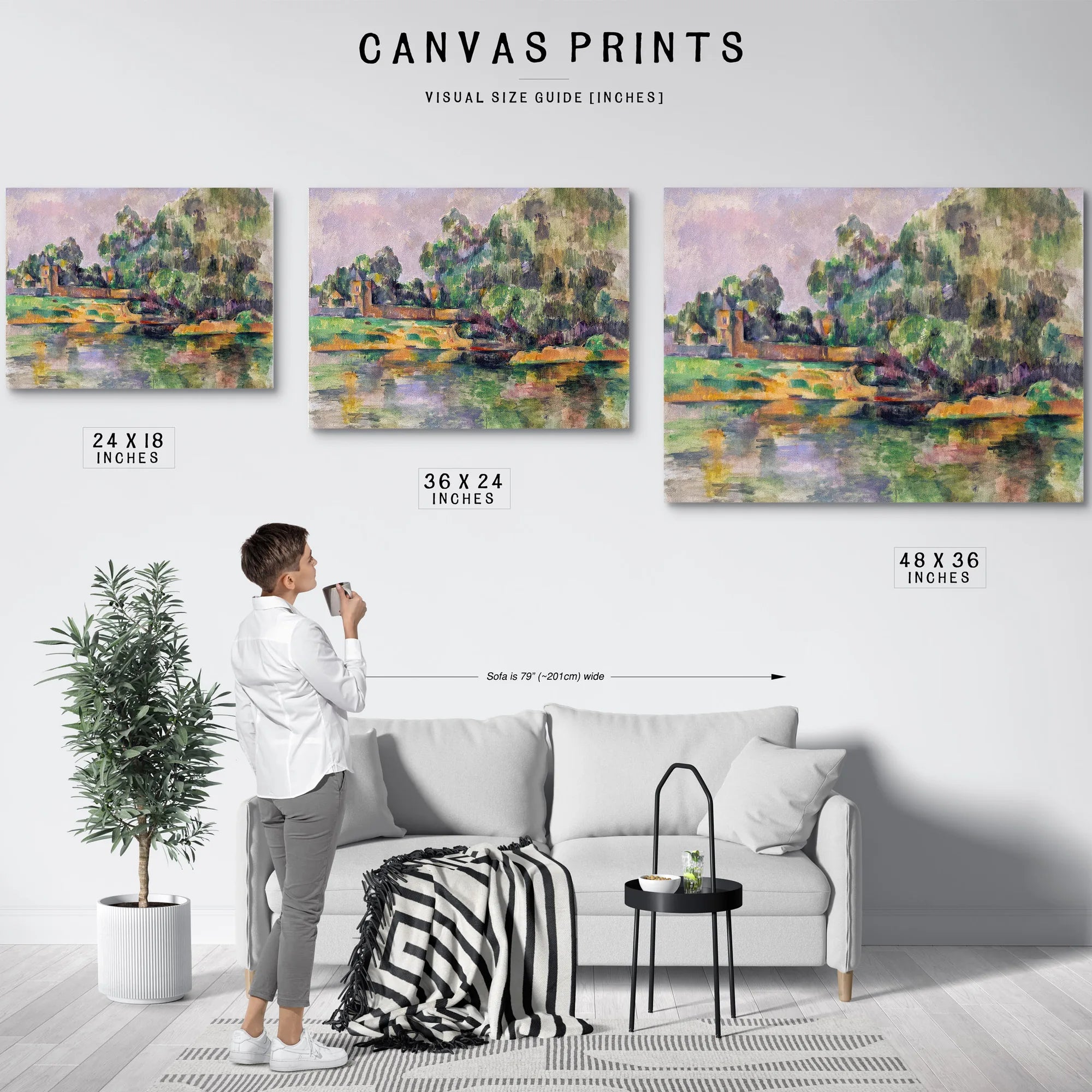 Riverbank By Paul Cezanne Fine Art Print