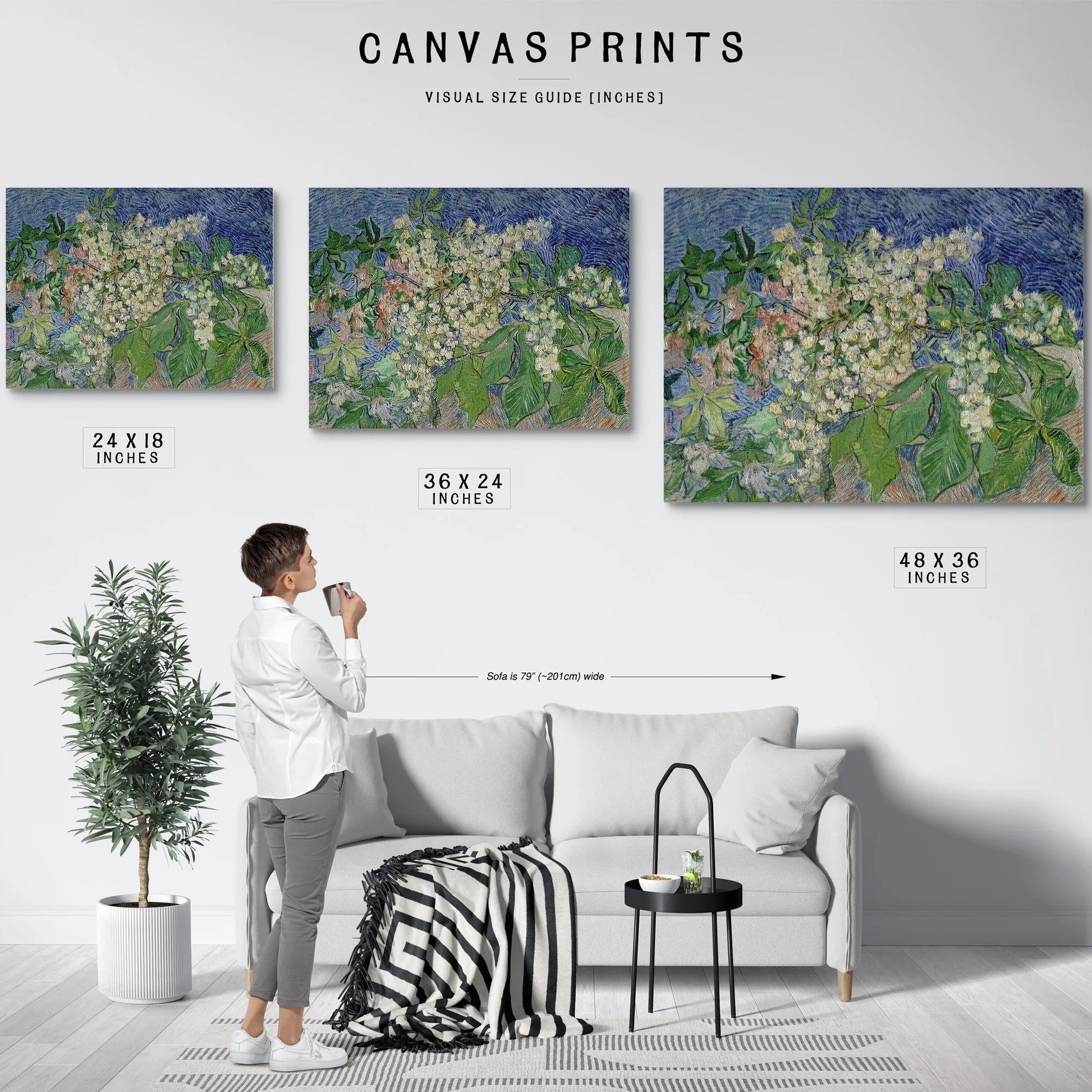 Blossoming Chestnut Branches By Vincent Van Gogh Fine Art Print