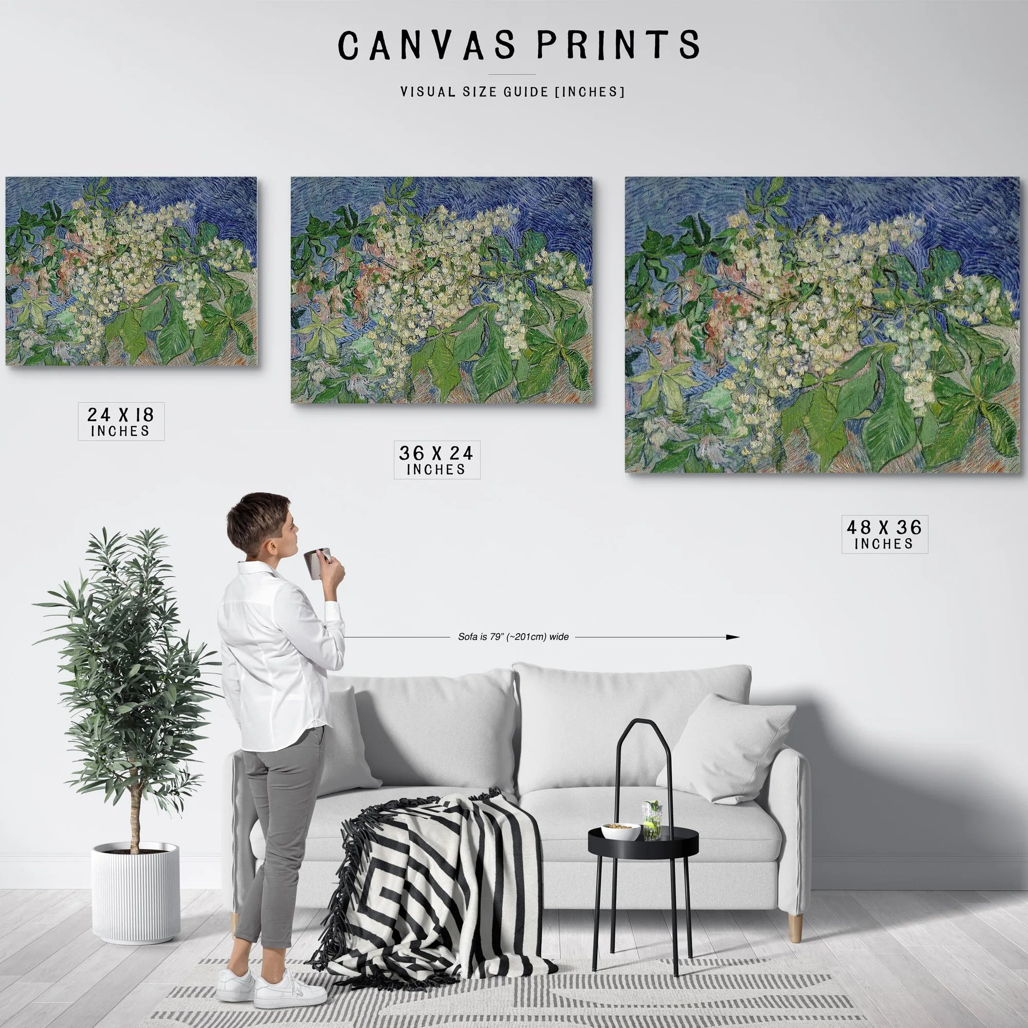 Blossoming Chestnut Branches By Vincent Van Gogh Fine Art Print