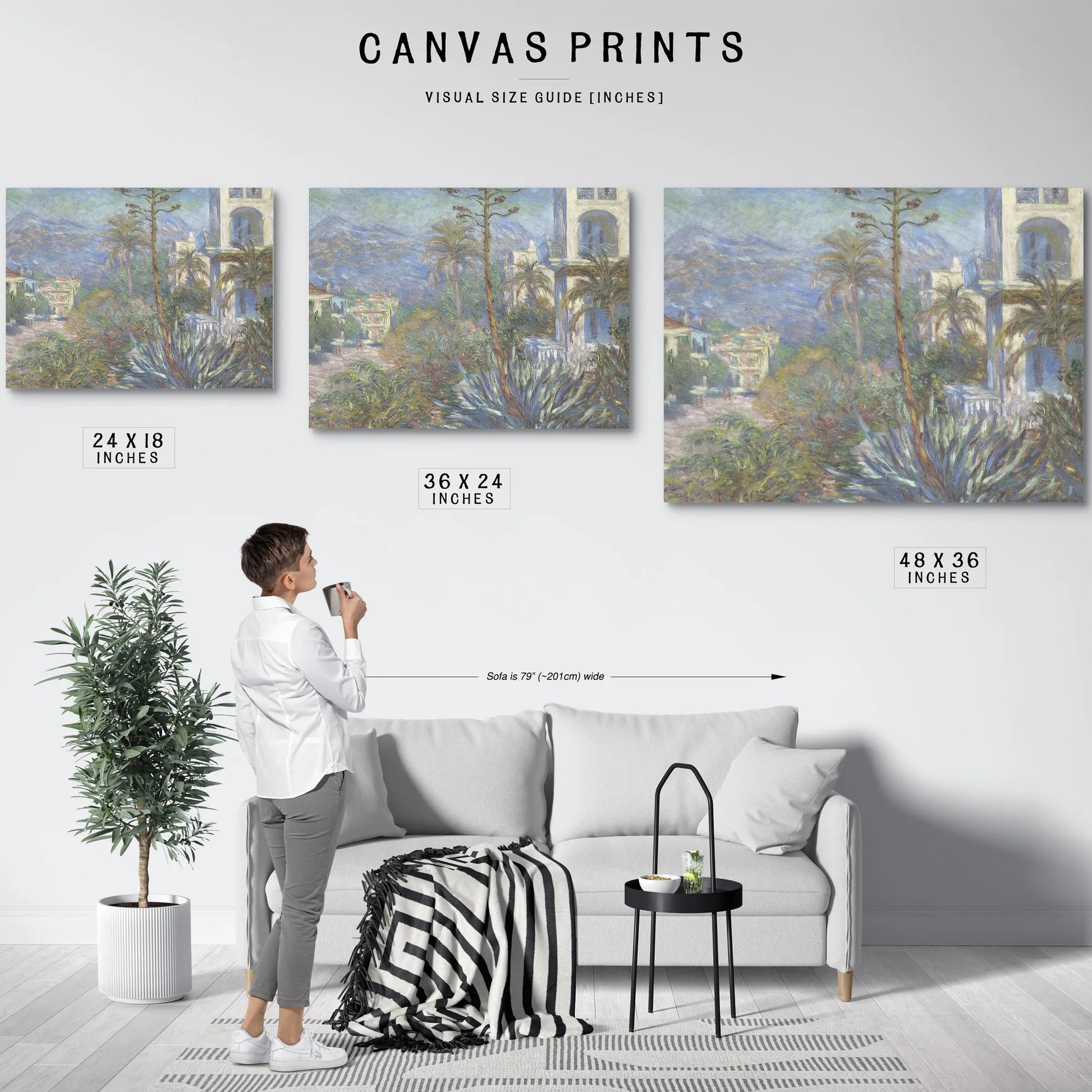 Villas At Bordighera By Claude Monet Fine Art Print