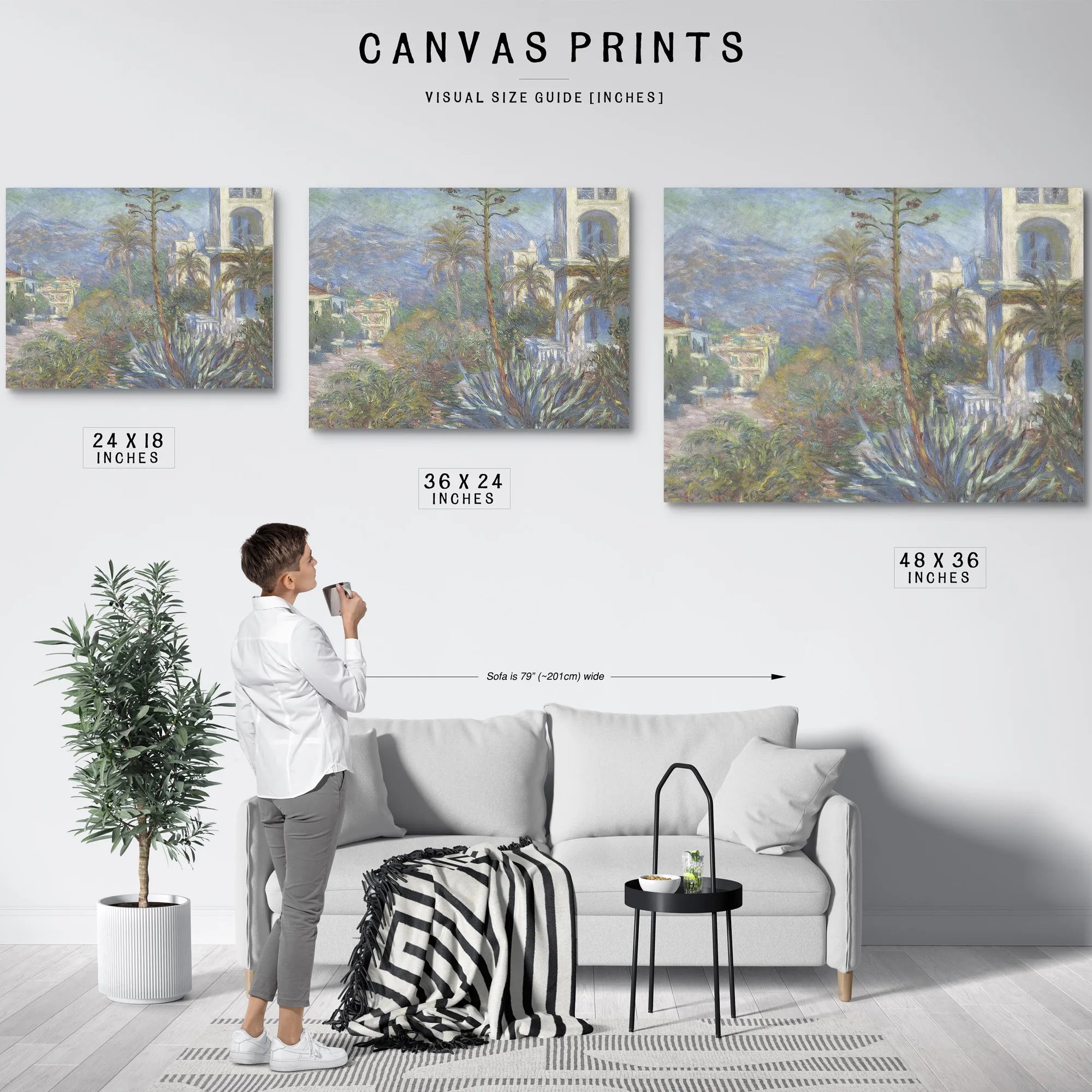 Villas At Bordighera By Claude Monet Fine Art Print