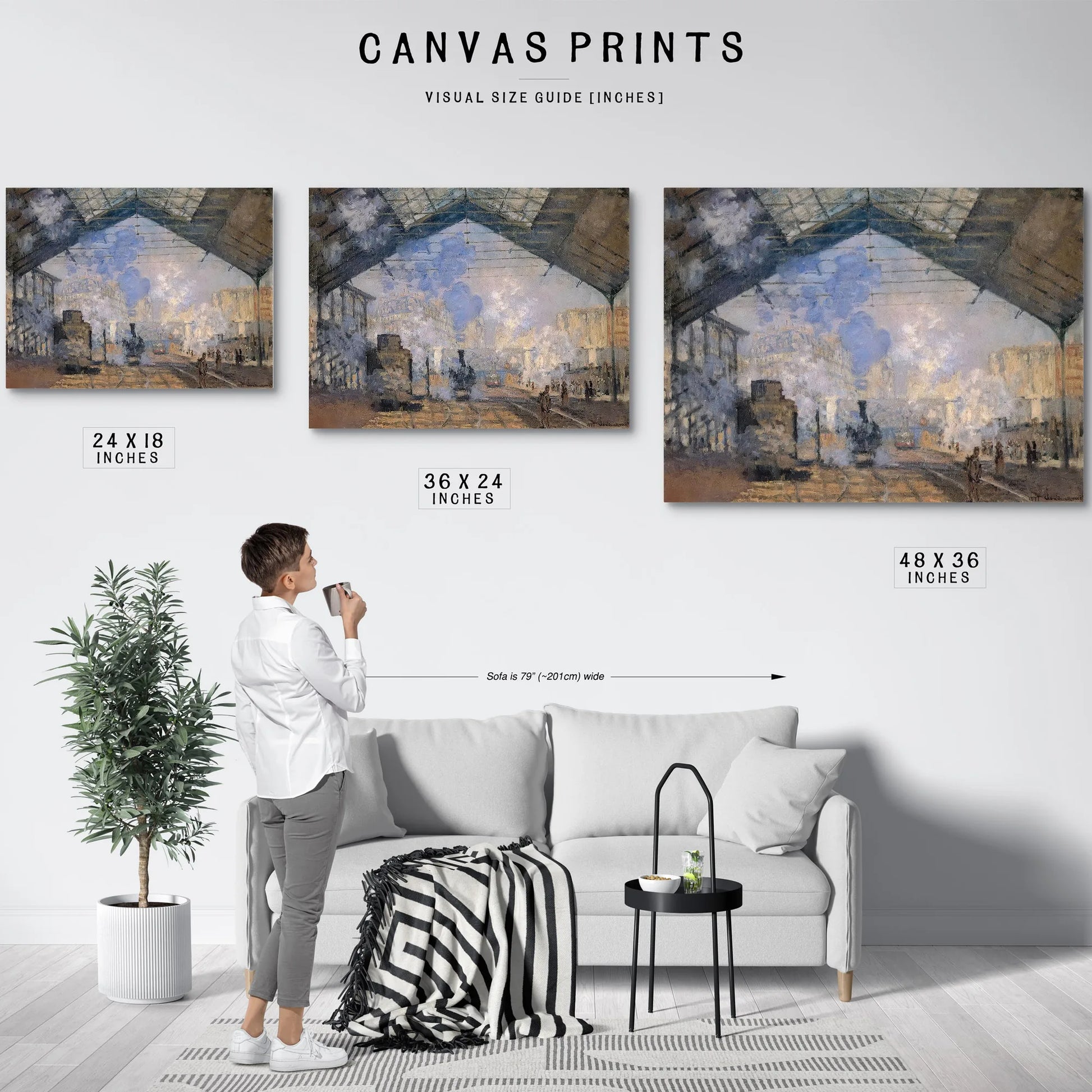 The Saint Lazare Sation By Claude Monet Fine Art Print
