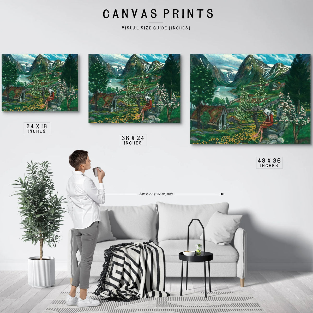 Kari Motif From Sunde By Nicolai Astrup Fine Art Print
