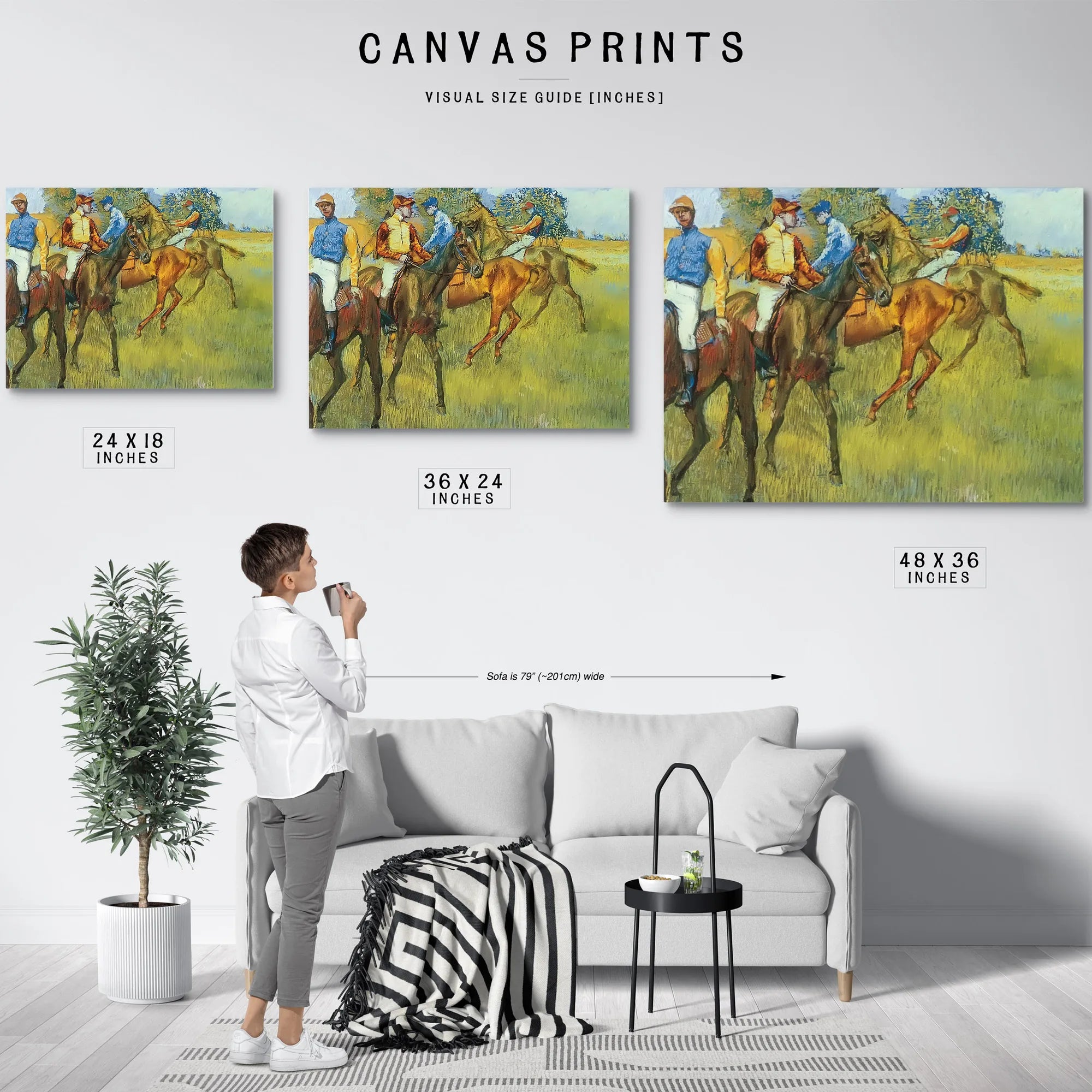 Race Horses By Edgar Degas Fine Art Print