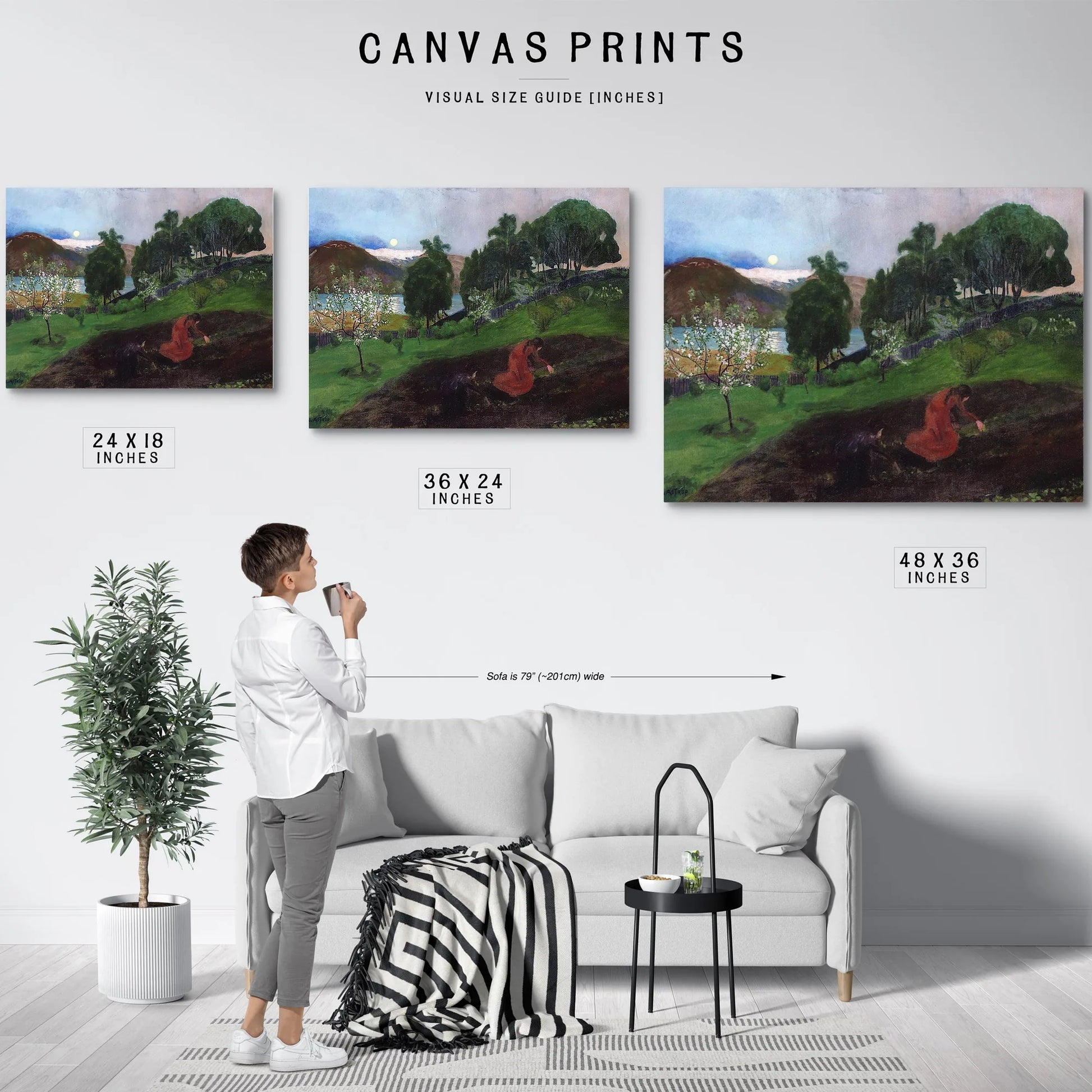Spring Night In The Garden By Nicolai Astrup Fine Art Print