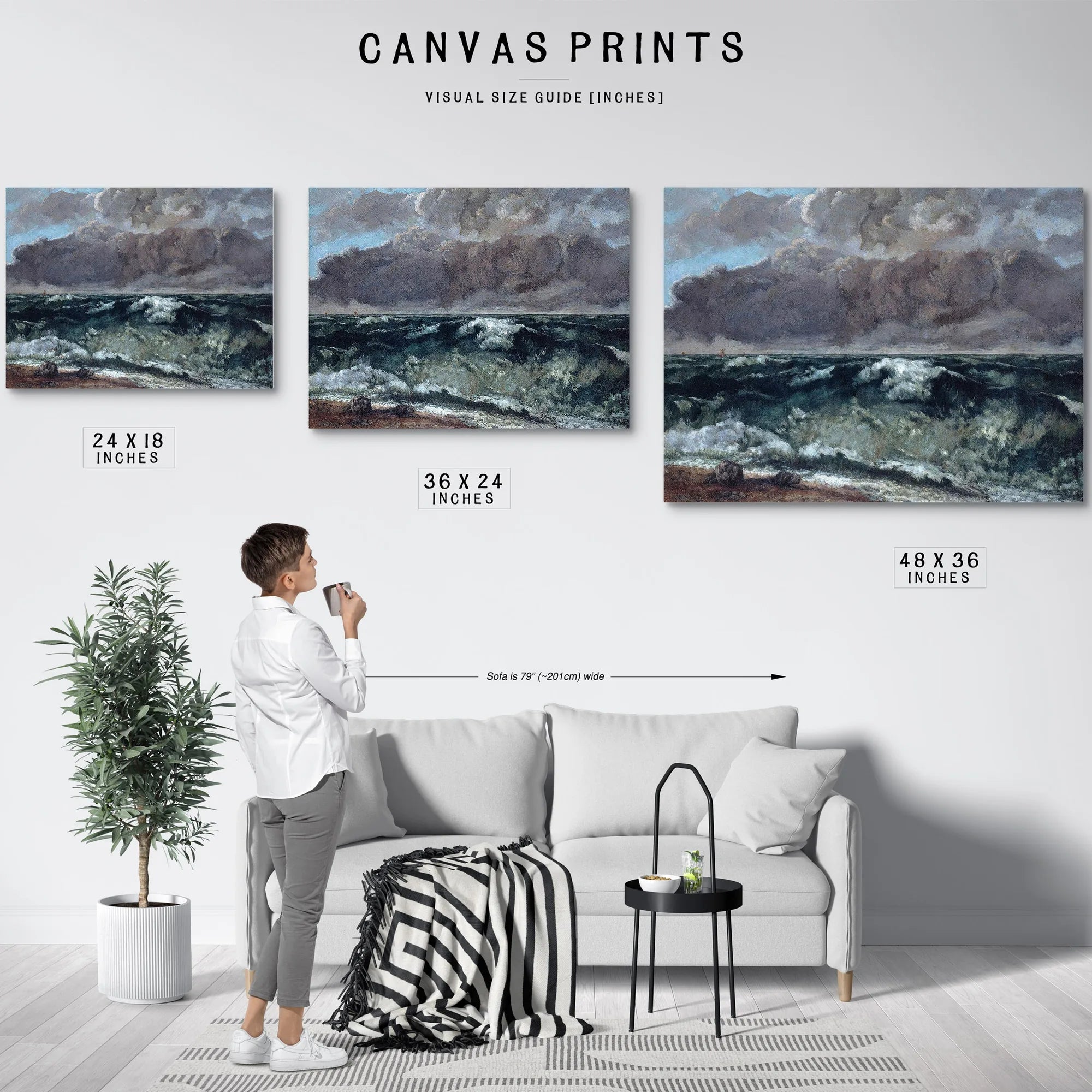 La Vague By Gustave Courbet Fine Art Print