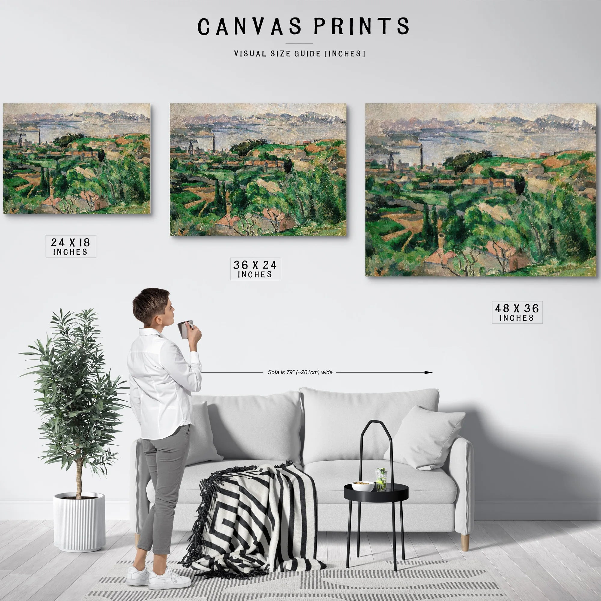 View Of The Gulf Of Marseilles And The Village Of Saint Henri By Paul Cezanne Fine Art Print