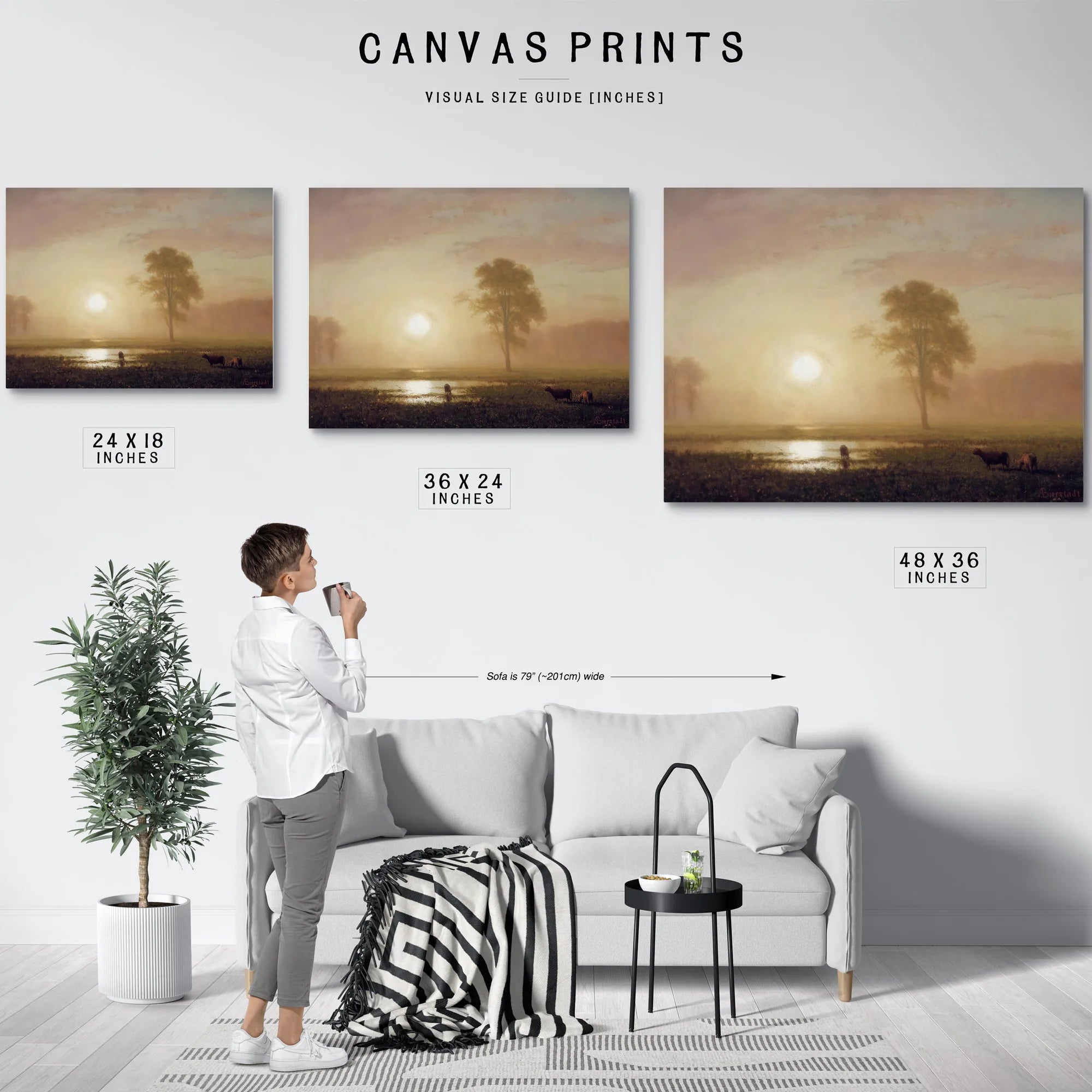 Sunset On The Plains By Albert Bierstadt Fine Art Print