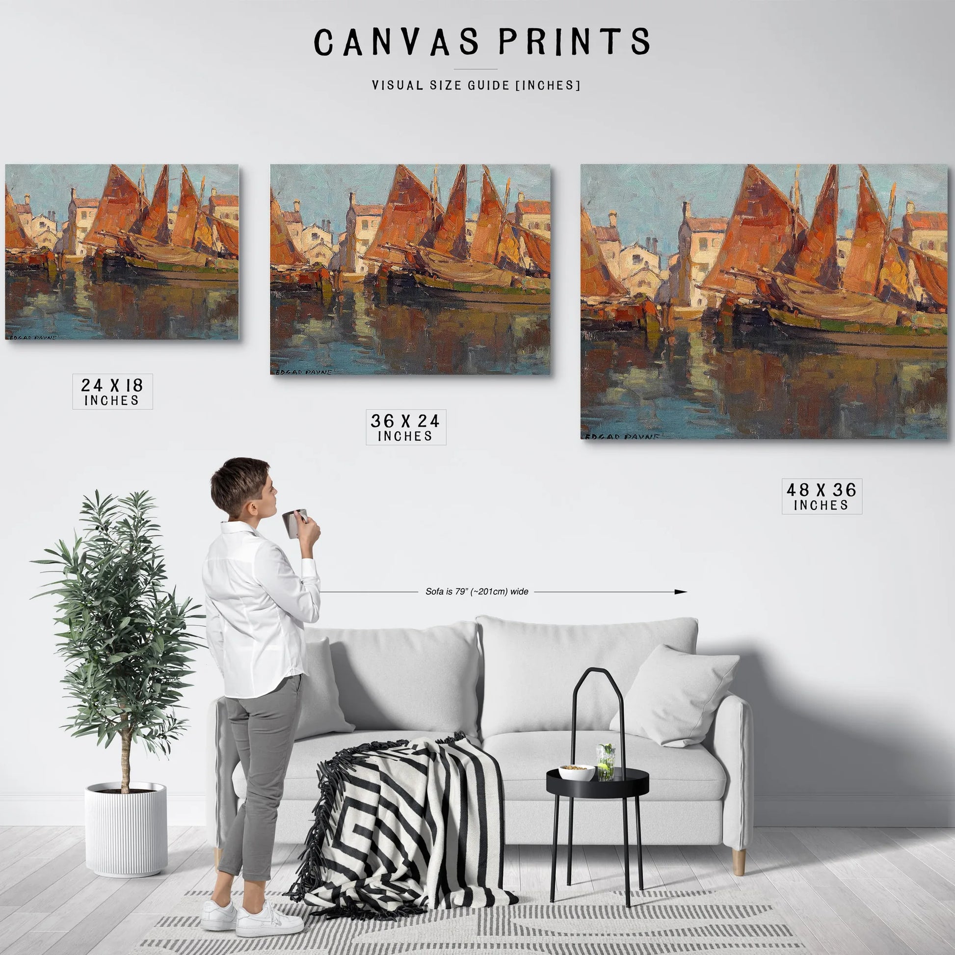 Boats At Chioggia By Edgar Payne Fine Art Print