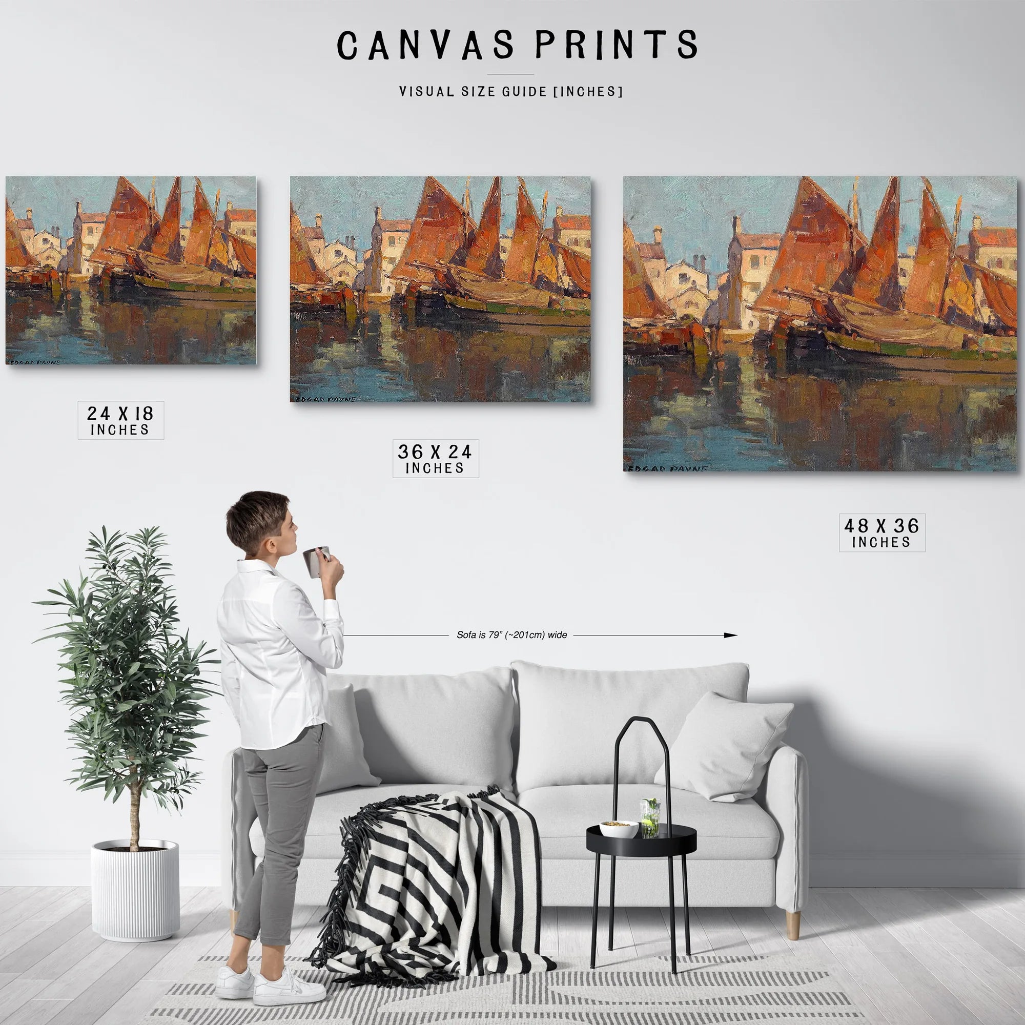 Boats At Chioggia By Edgar Payne Fine Art Print