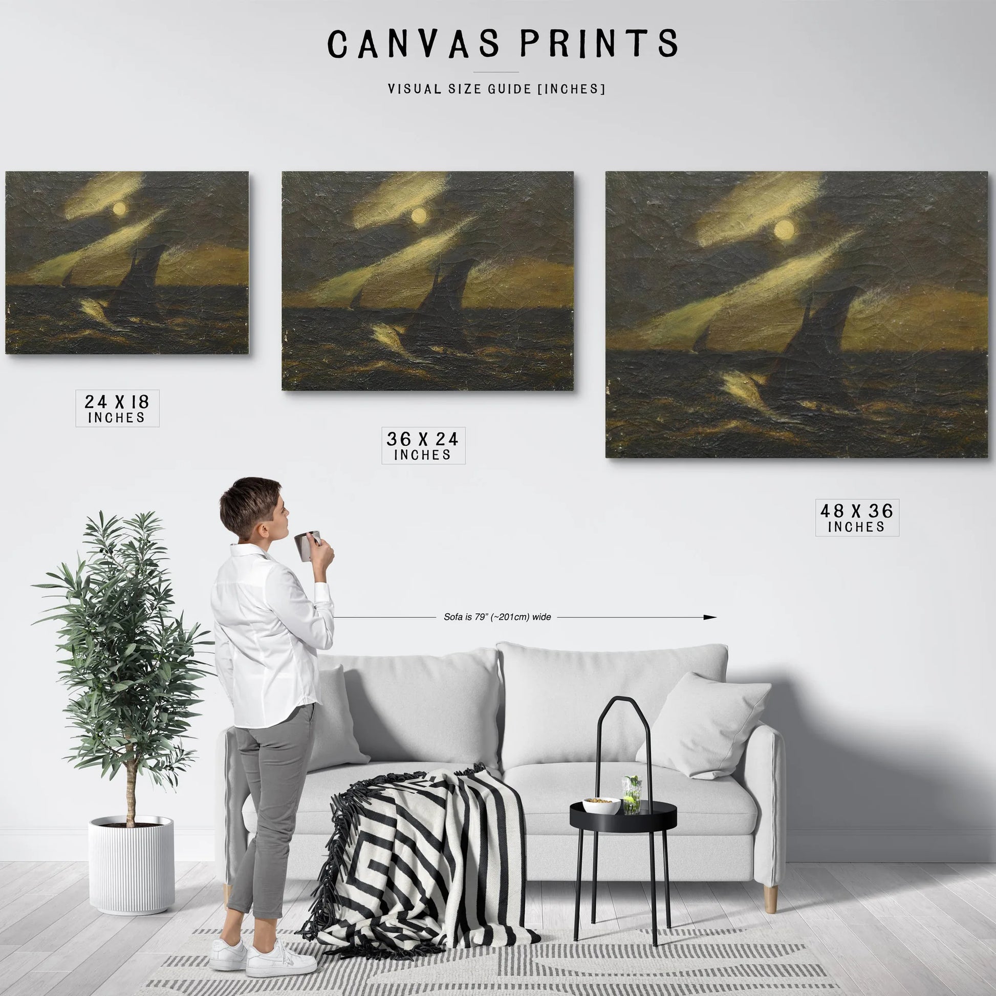 Sailboats In The Moonlight By Albert Pinkham Ryder Fine Art Print