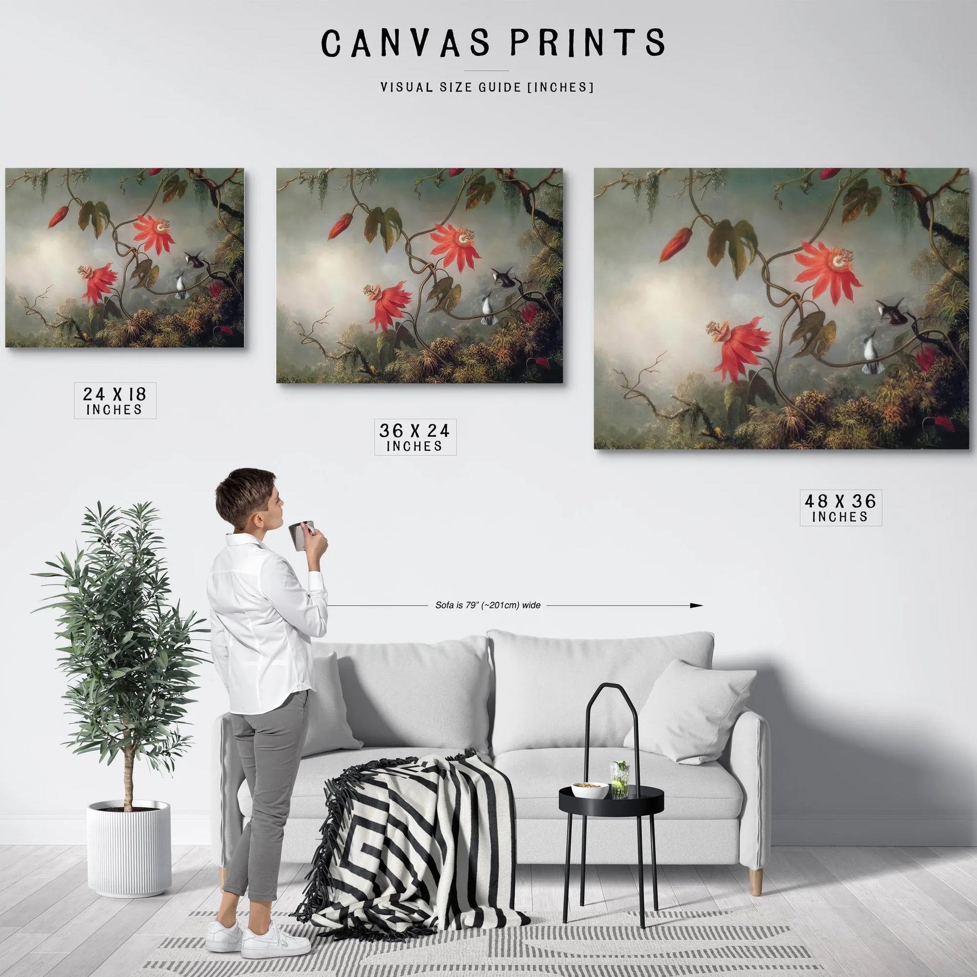 Passion Flowers And Hummingbirds By Martin Johnson Heade Fine Art Print