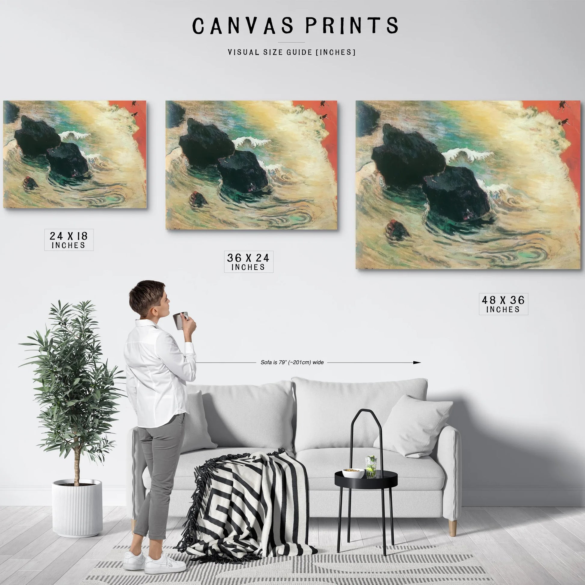 The Wave By Paul Gauguin Fine Art Print