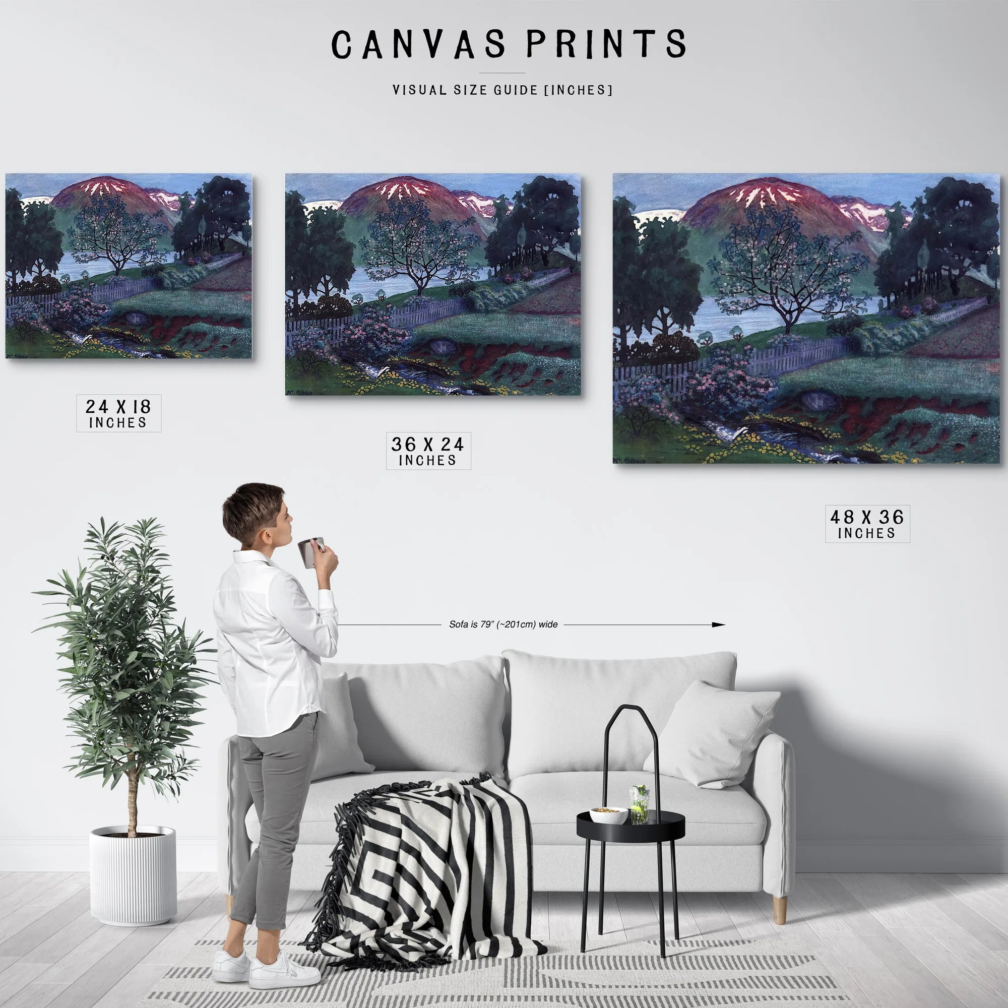 A Night In June In The Garden By Nicolai Astrup Fine Art Print