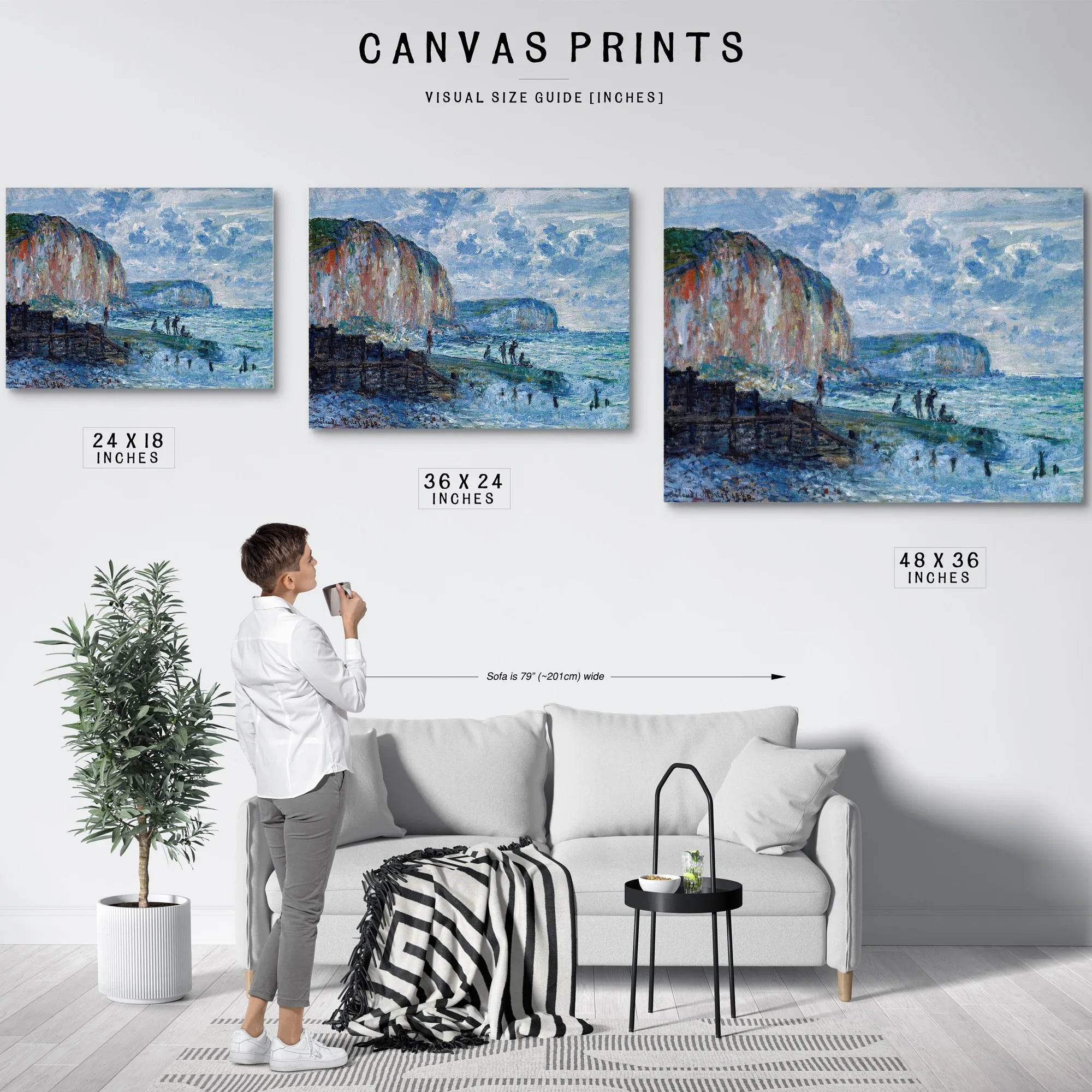 Cliffs Of The Petites Dalles By Claude Monet Fine Art Print