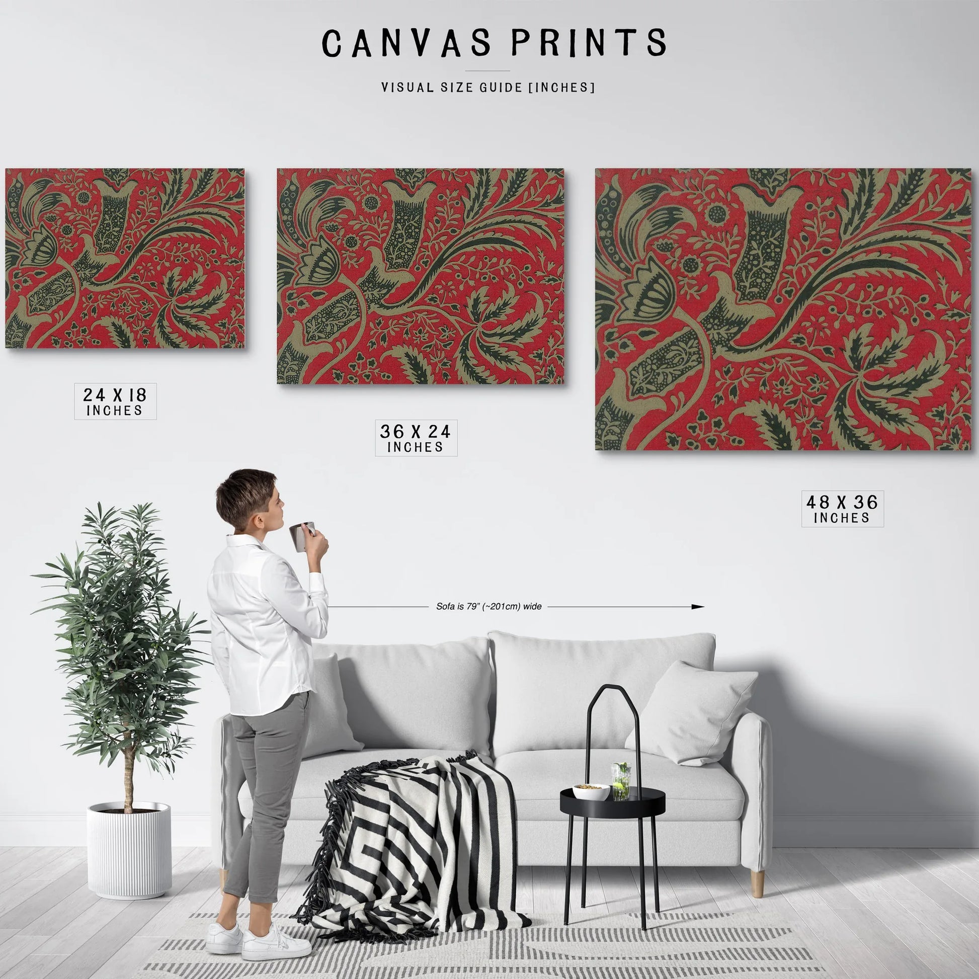 Wallpaper Sample With Bamboo Pattern By William Morris Fine Art Print