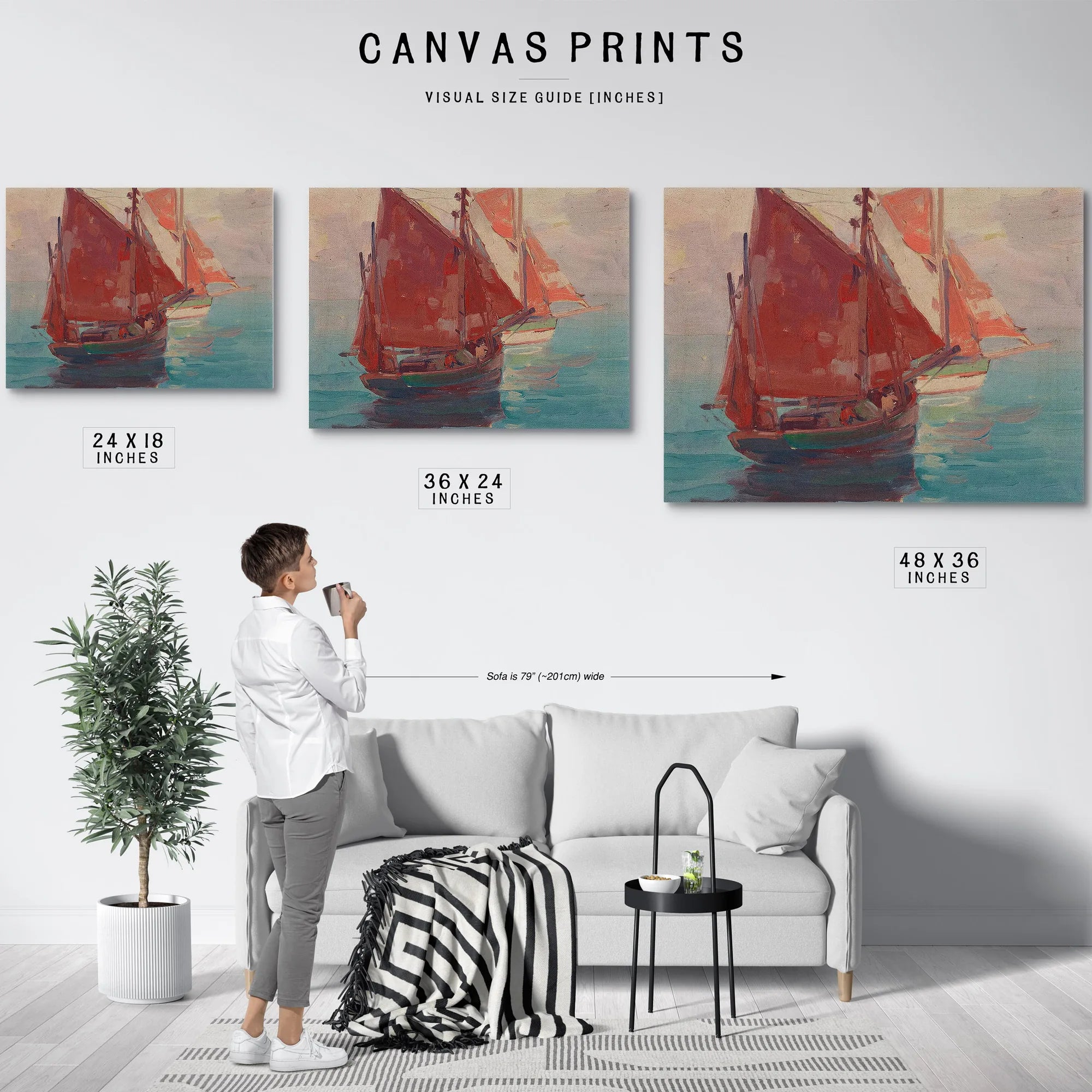Outbound Fishing Boats By Edgar Payne Fine Art Print