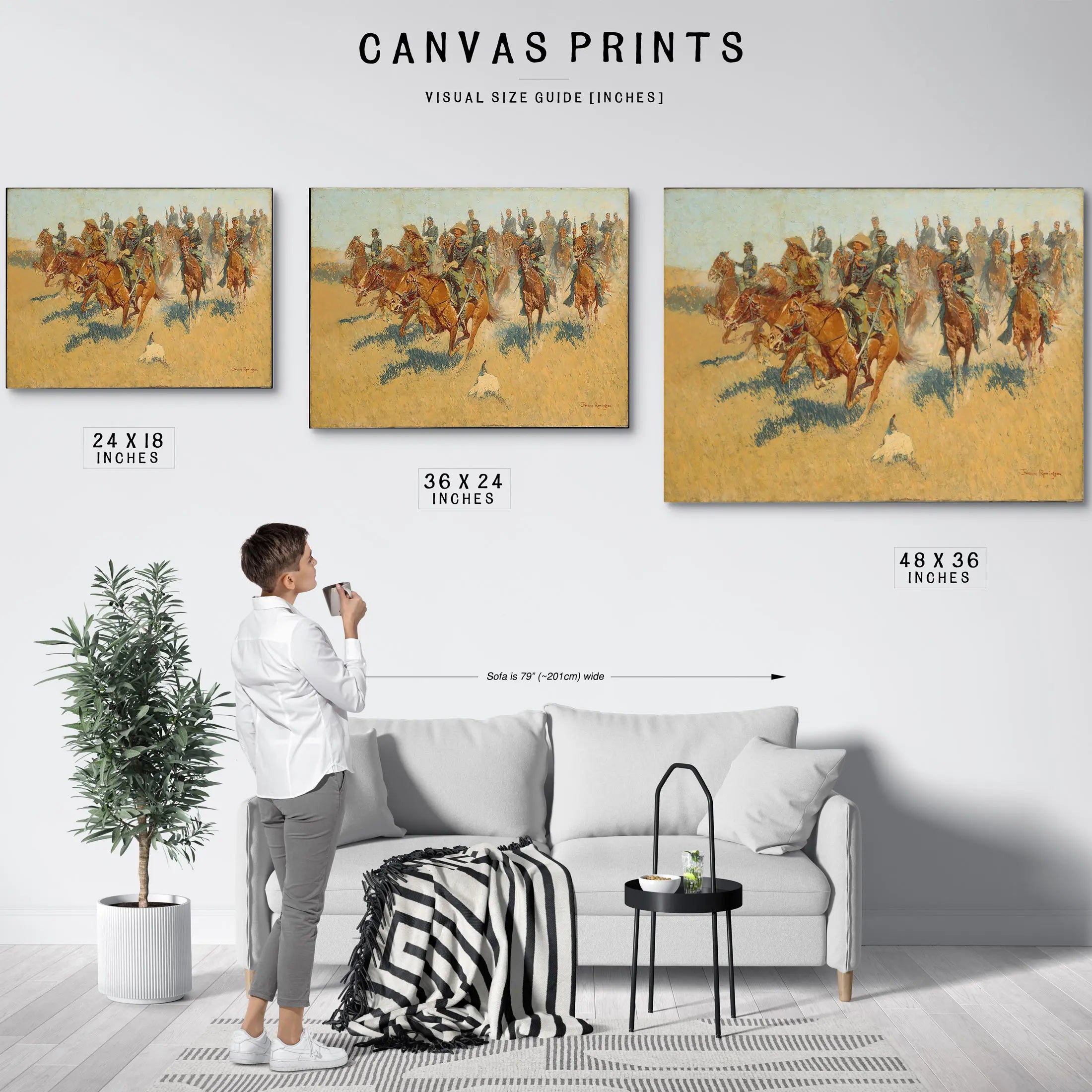 Cavalry Charge On The Southern Plains  by Frederic Remington