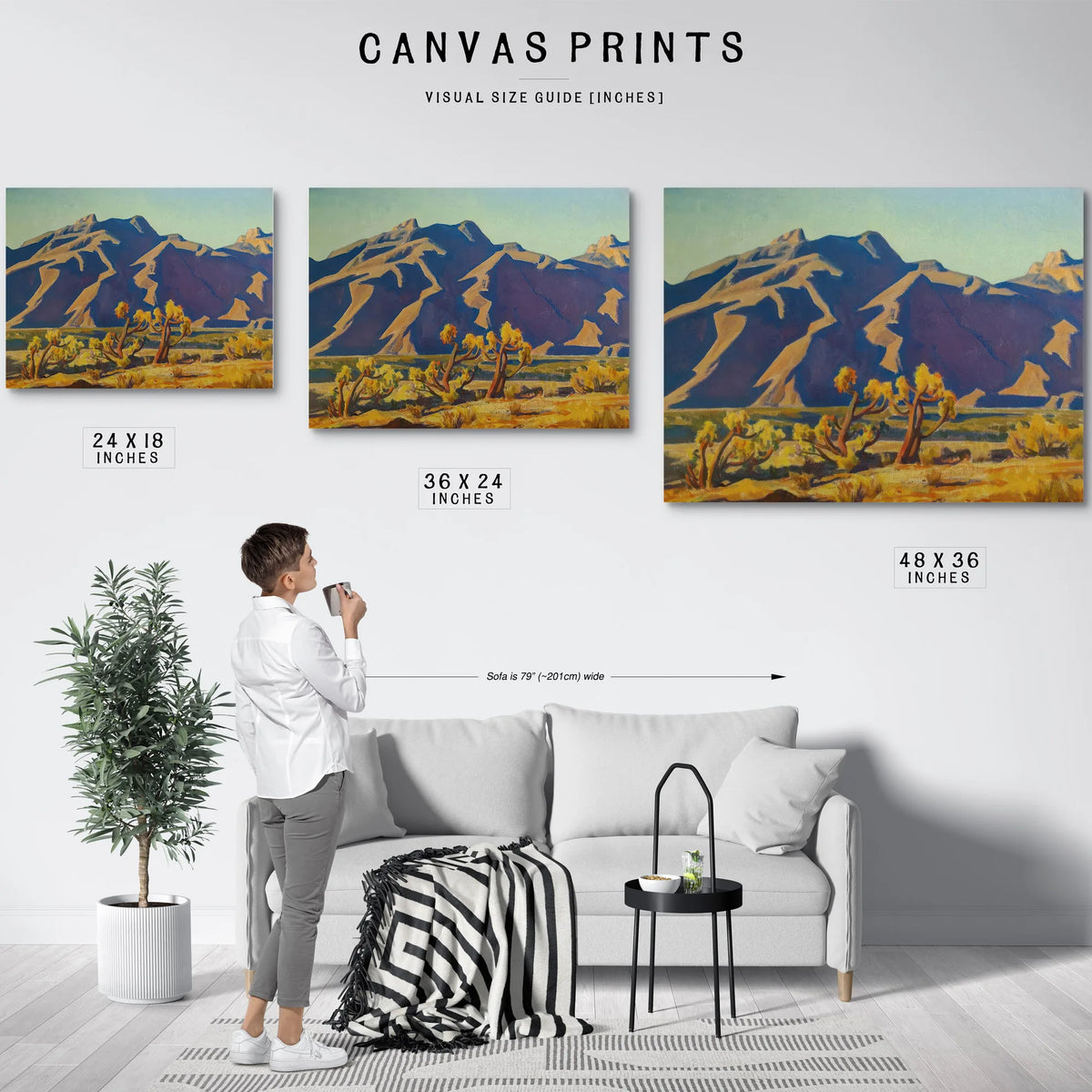 Chollas Against Mountains By Maynard Dixon Fine Art Print