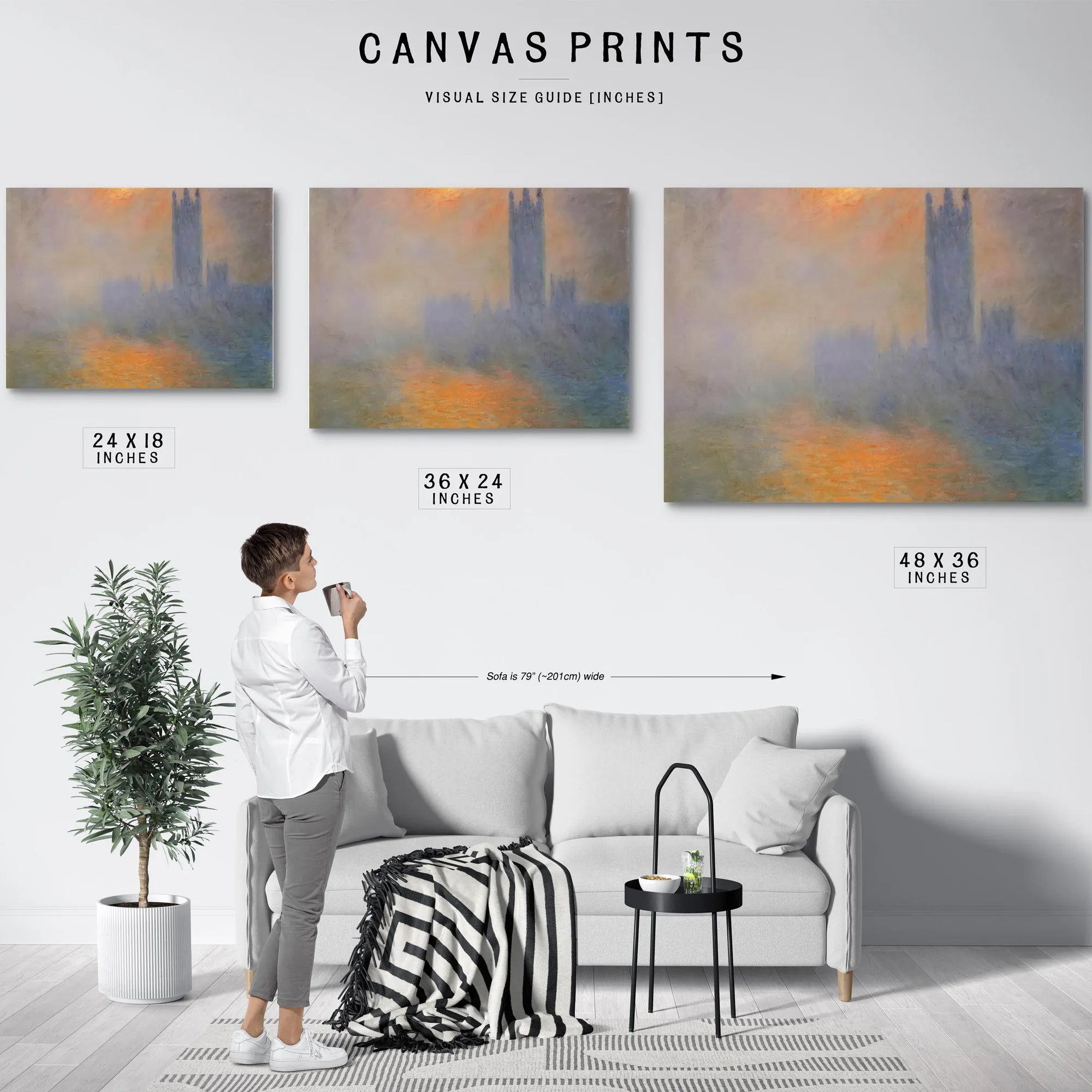 The Houses Of Parliament Effect Of Sunlight In The Fog By Claude Monet Fine Art Print