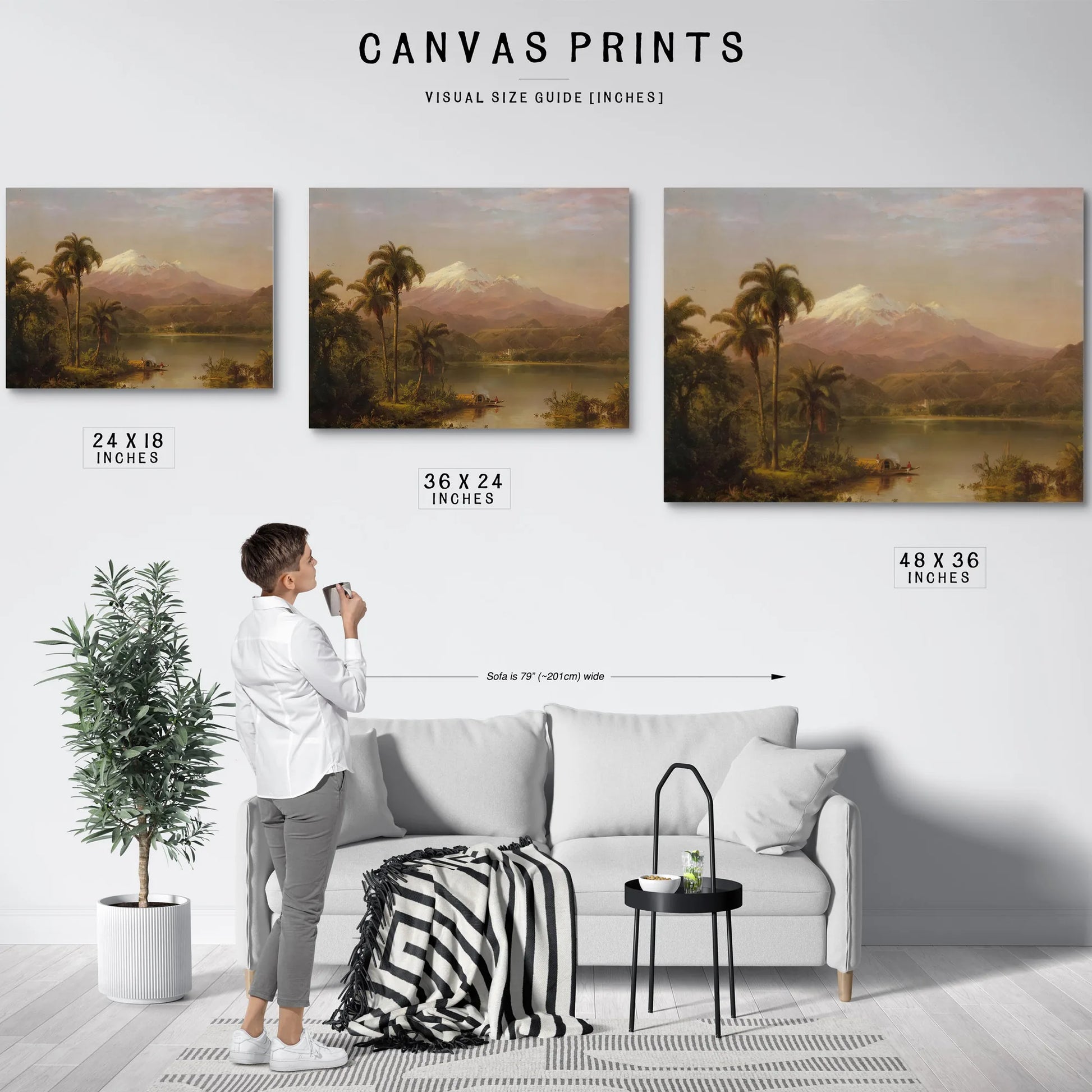 Tacama Palms By Frederic Edwin Church Fine Art Print
