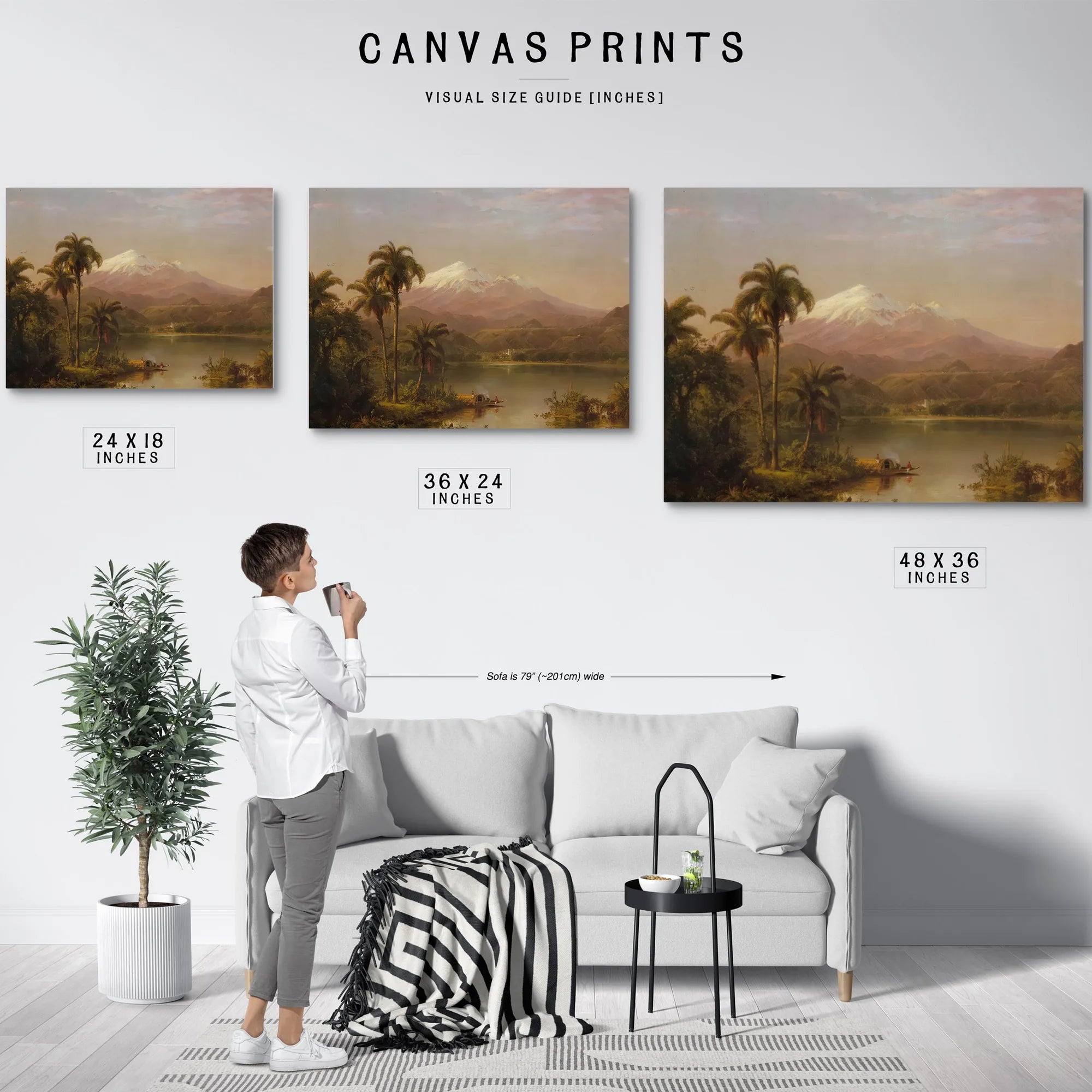 Tacama Palms By Frederic Edwin Church Fine Art Print
