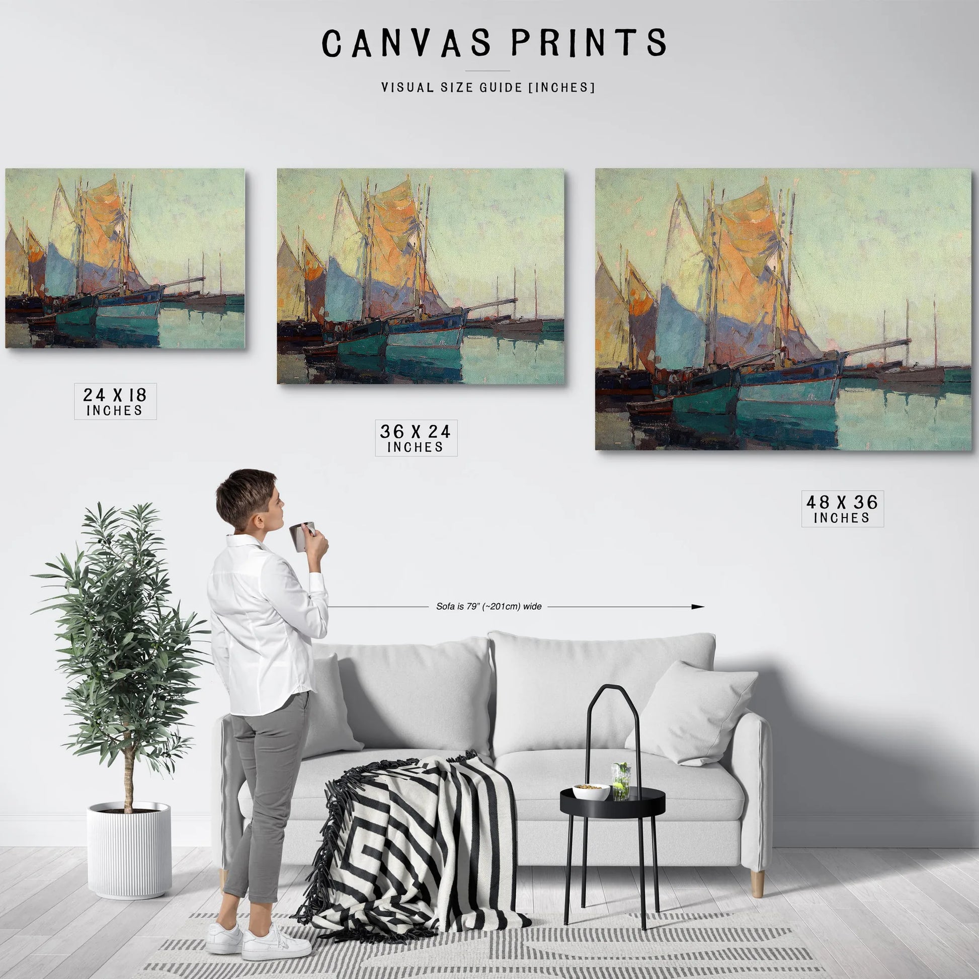 Sailboats At Anchor By Edgar Payne Fine Art Print