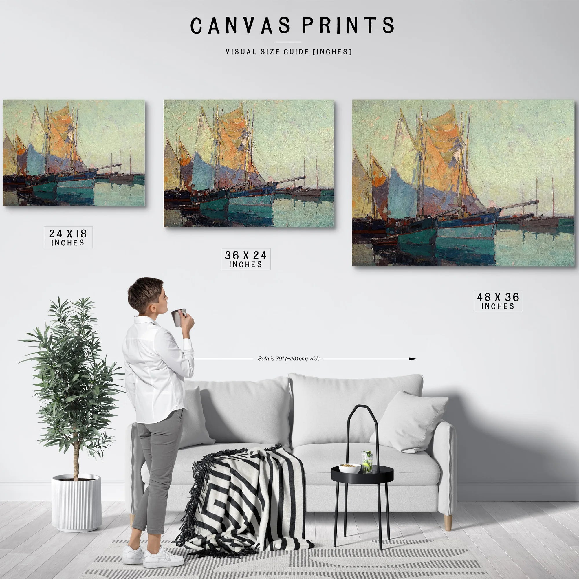 Sailboats At Anchor By Edgar Payne Fine Art Print