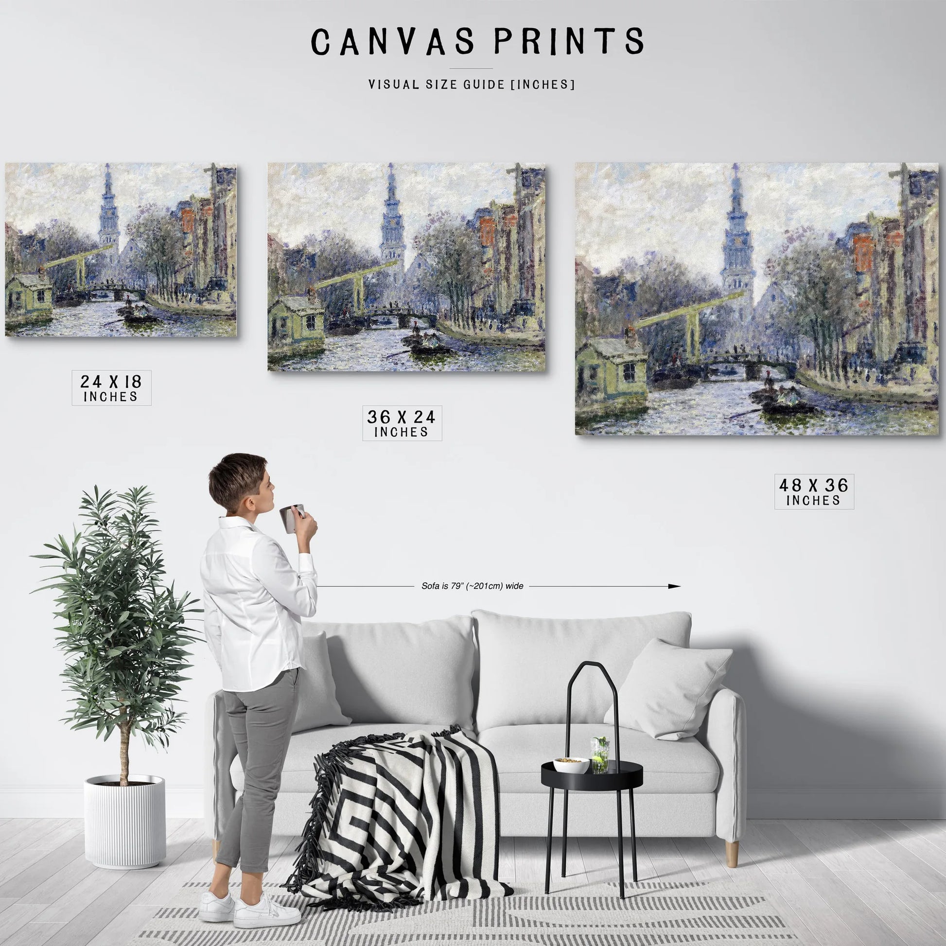 Canal, Amsterdam By Claude Monet Fine Art Print