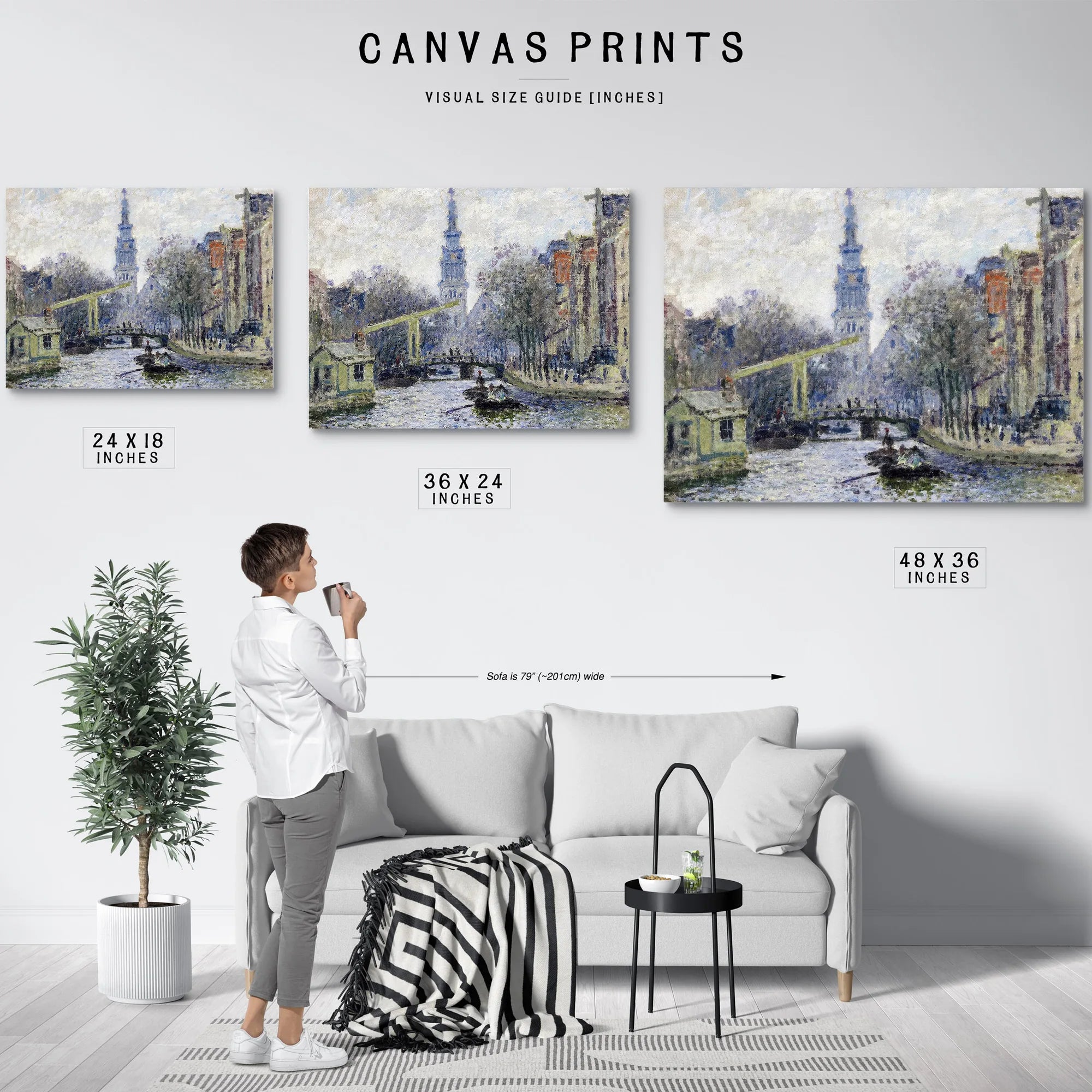 Canal, Amsterdam By Claude Monet Fine Art Print