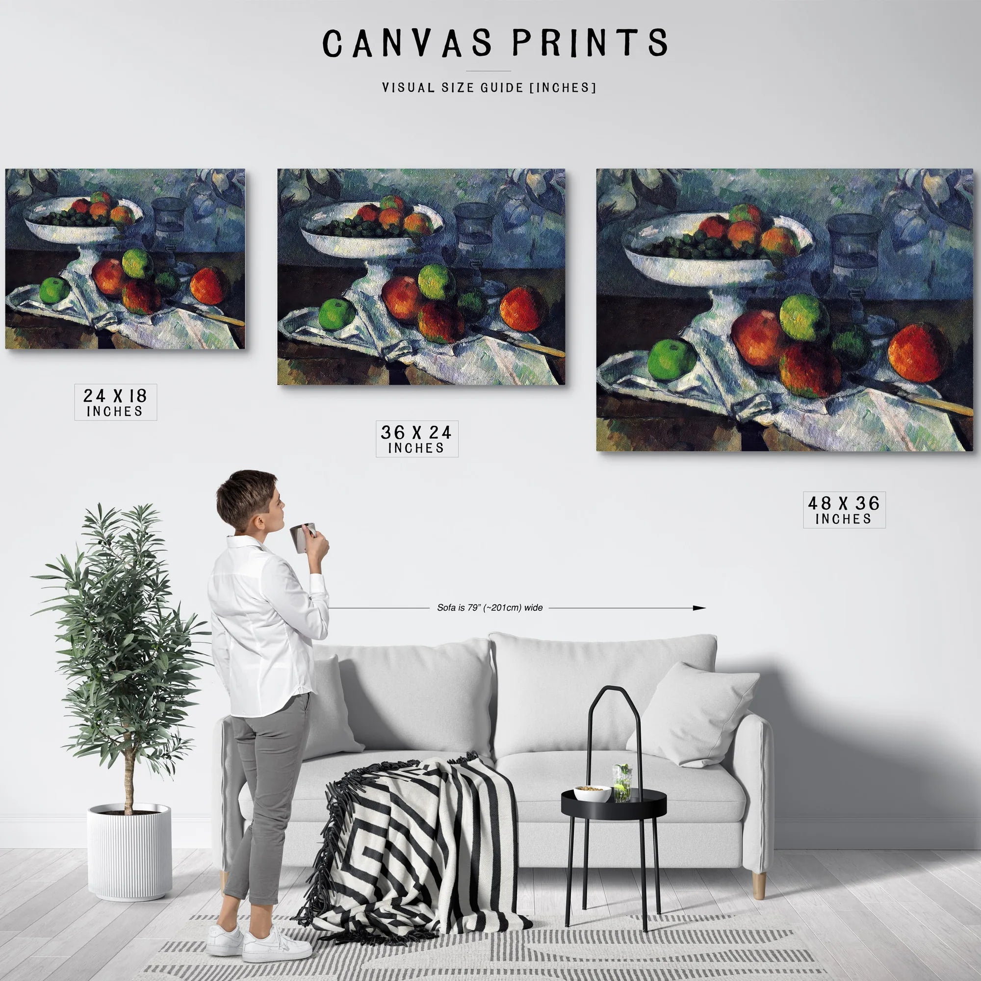 Still Life With Fruit Dish 1879 1880 46X55Cm Museum Of Modern Art By Paul Cezanne Fine Art Print