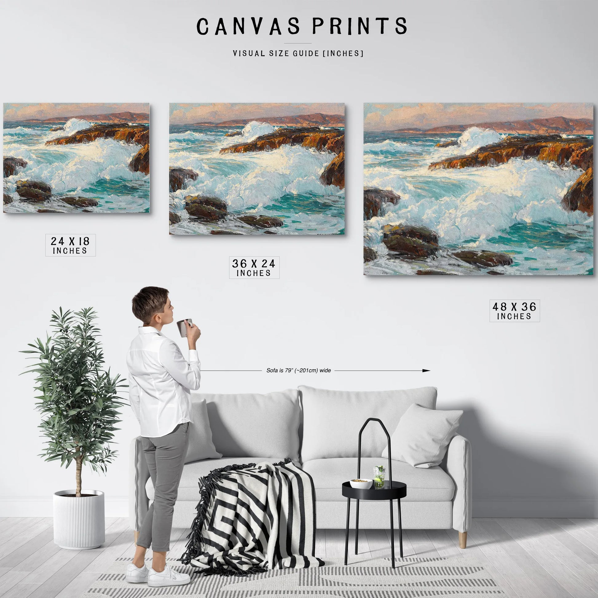 High Surf Along The Laguna Coast By Edgar Payne Fine Art Print