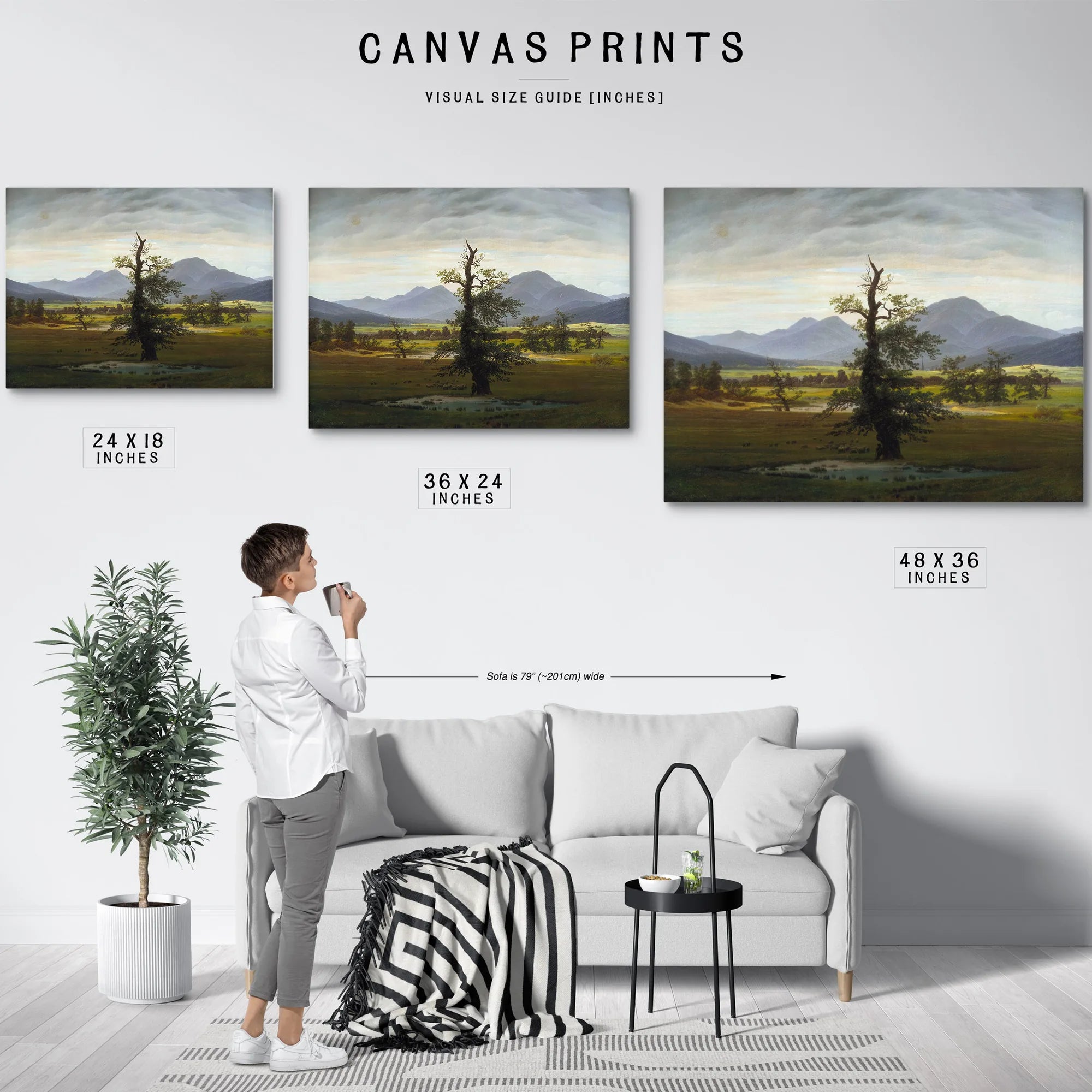 The Lone Tree 1822 By Caspar David Friedrich Fine Art Print