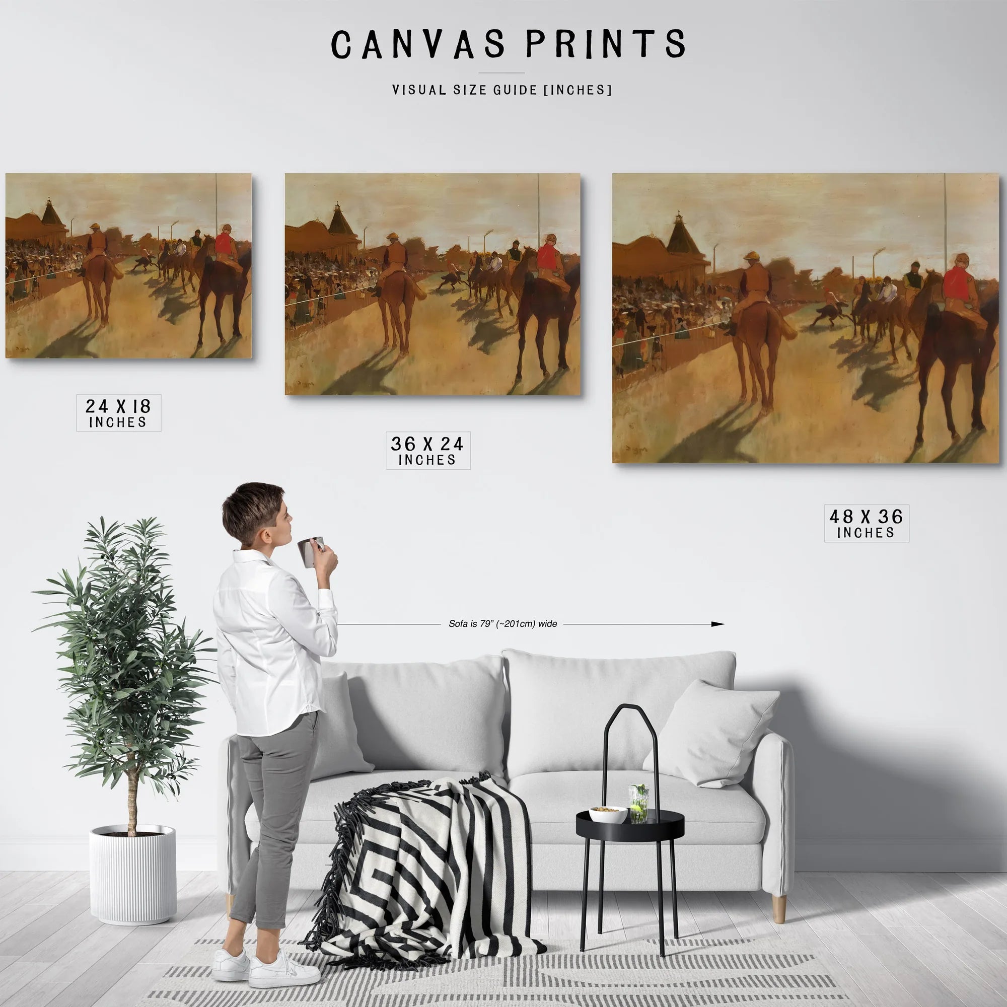 At The Race Course By Edgar Degas Fine Art Print