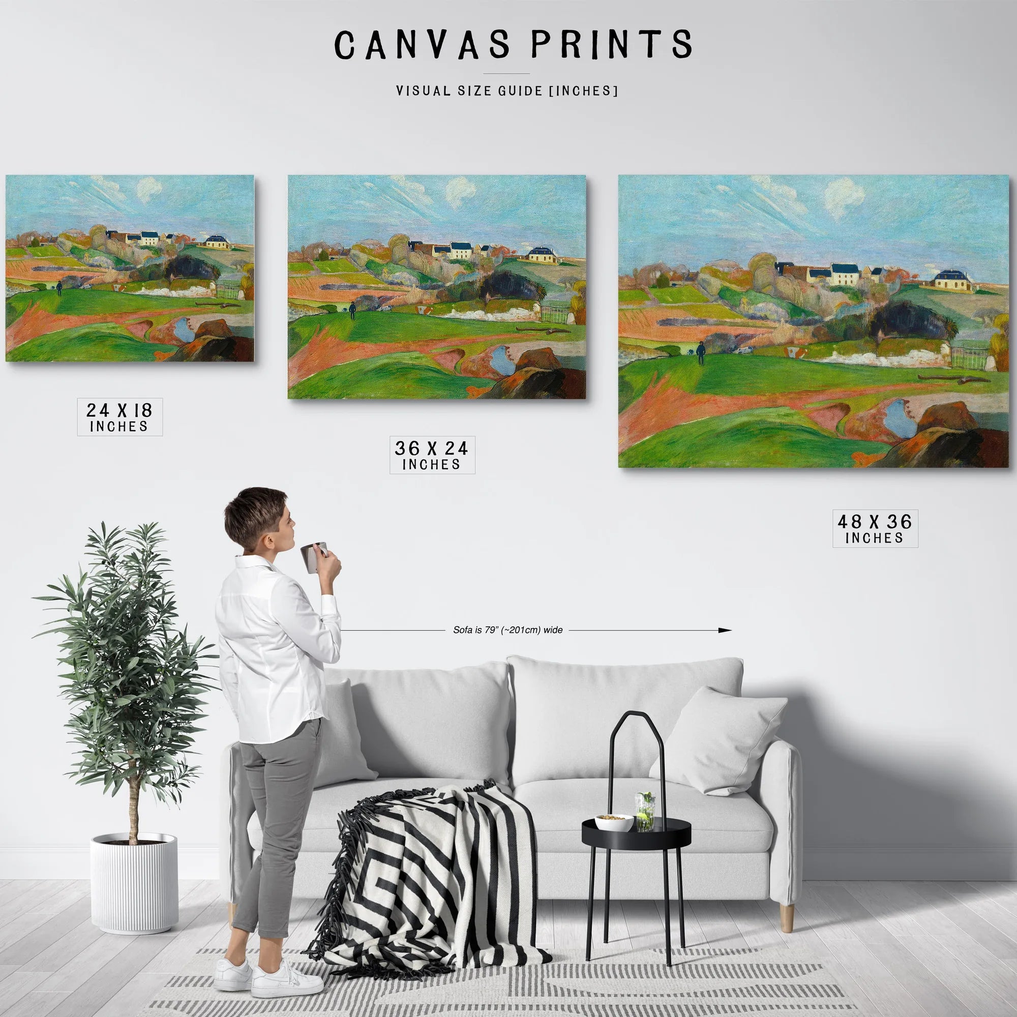 Landscape At Le Pouldu by Paul Gauguin Fine Art Print