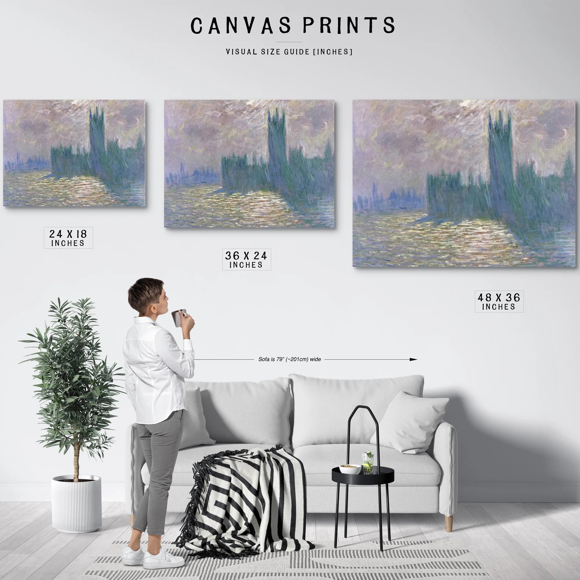 Parliament, Reflections On The Thames By Claude Monet Fine Art Print