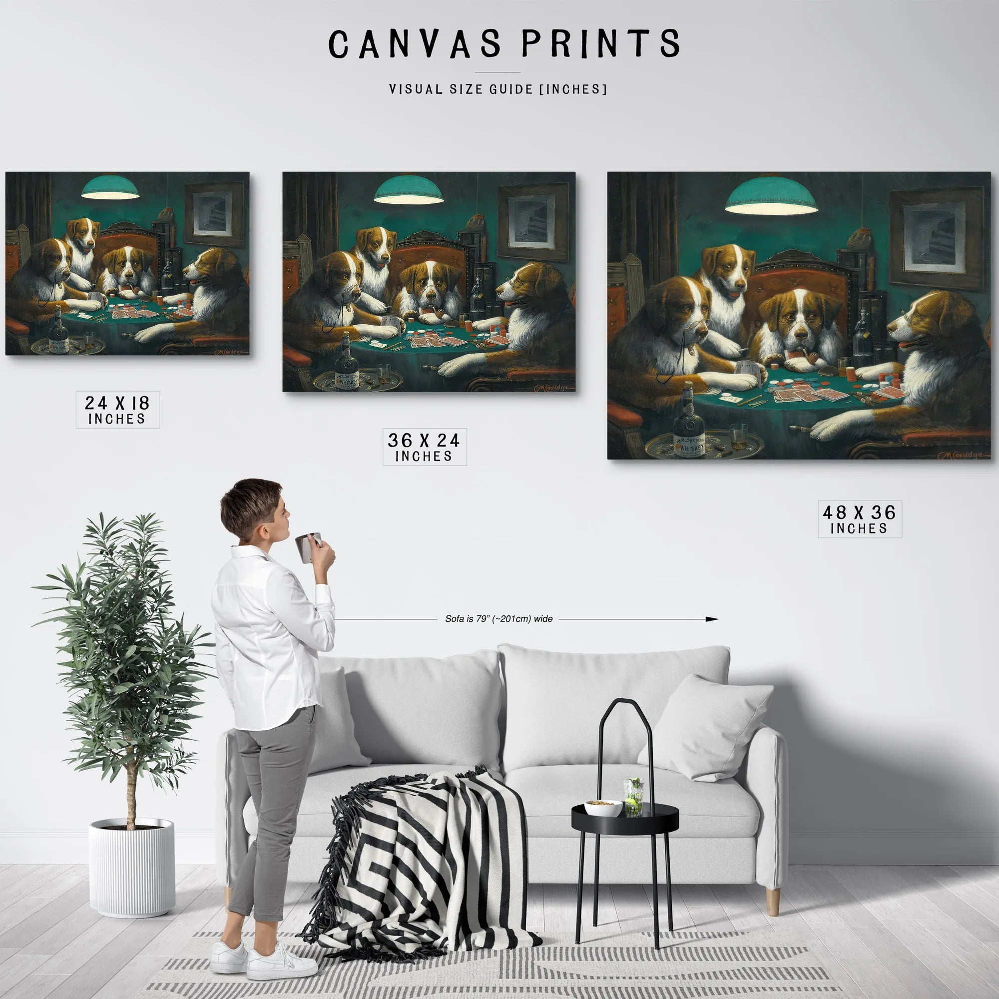 Poker Game By Cassius Coolidge Fine Art Print