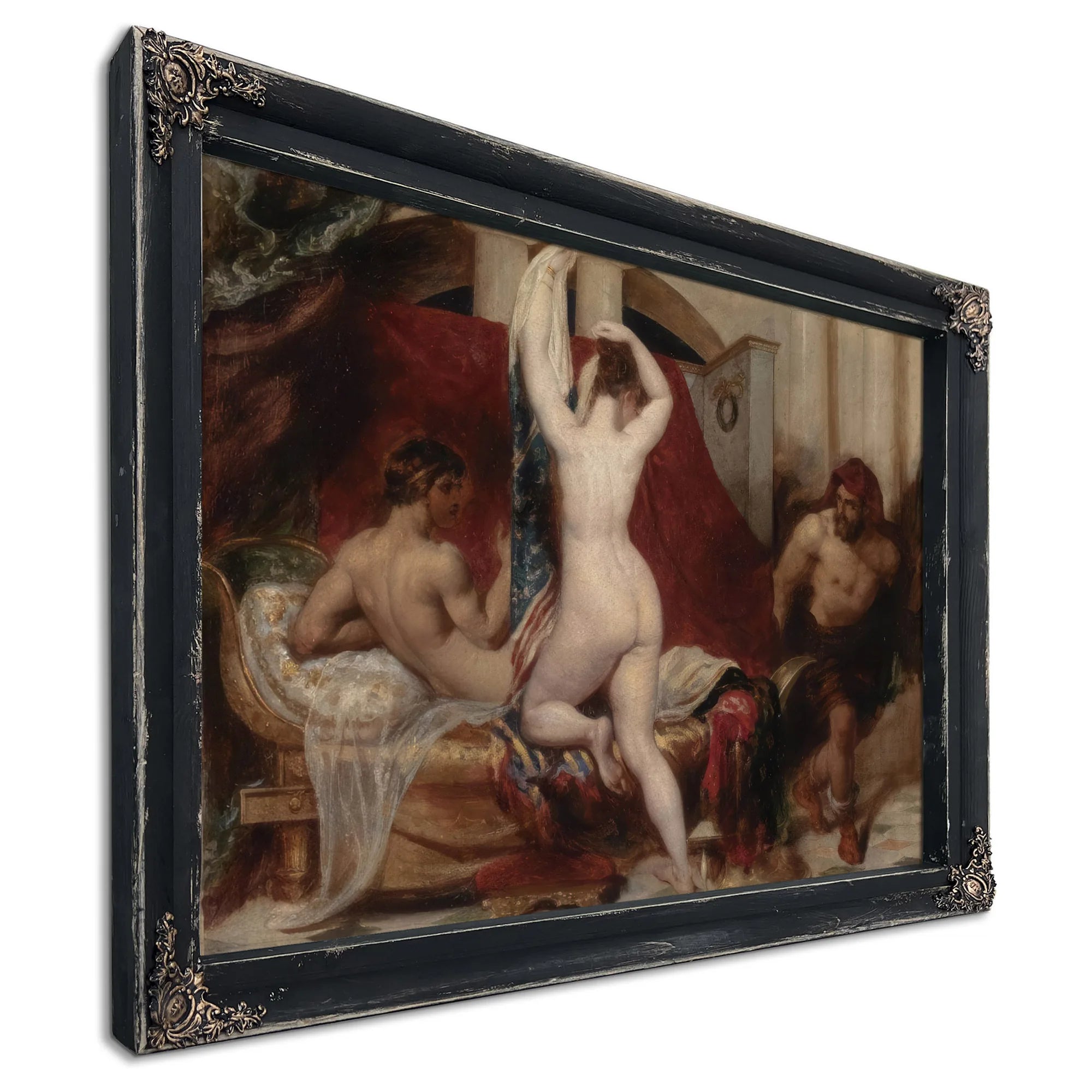 Candaules, King Of Lydia, Shews His Wife By Stealth To Gyges, One Of His Ministers By William Etty Fine Art Print