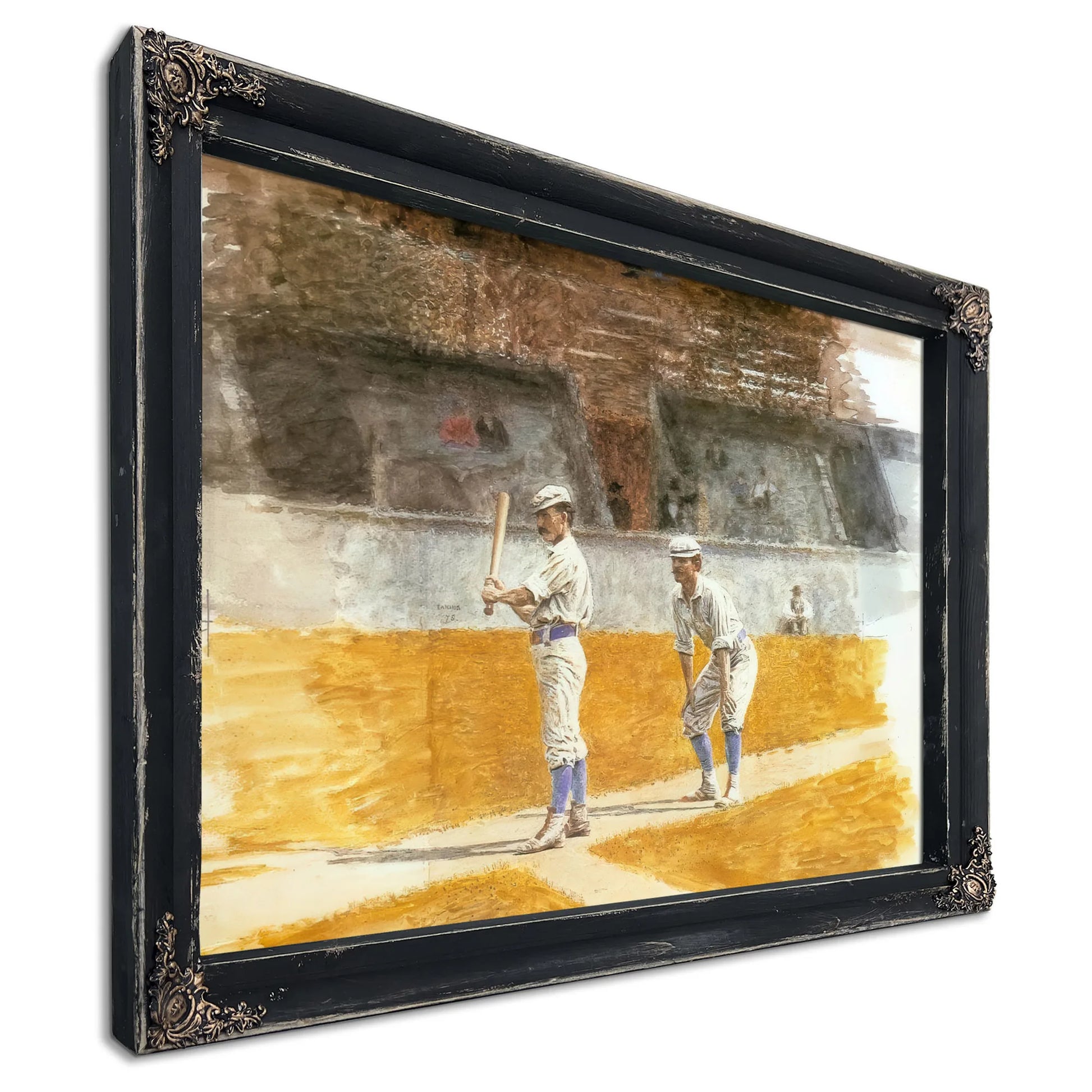 Baseball Players Practicing 1875 By Thomas Eakins Fine Art Print