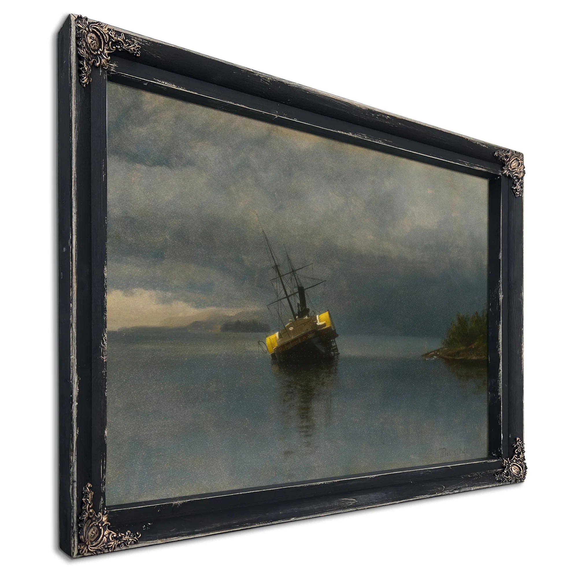 Wreck Of The Ancon In Loring Bay Alaska By Albert Bierstadt Fine Art Print