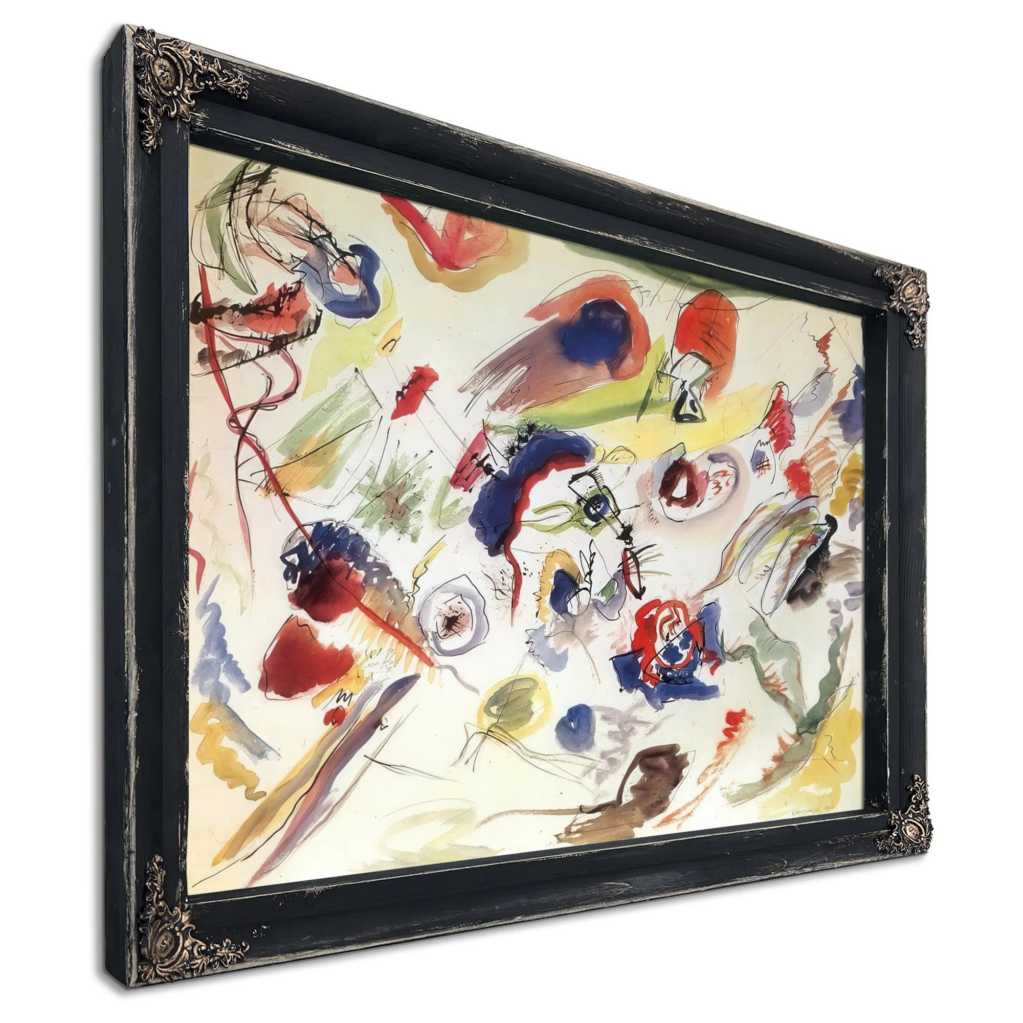 Untitled (First Abstract Watercolour By Wassily Kandinsky Fine Art Print
