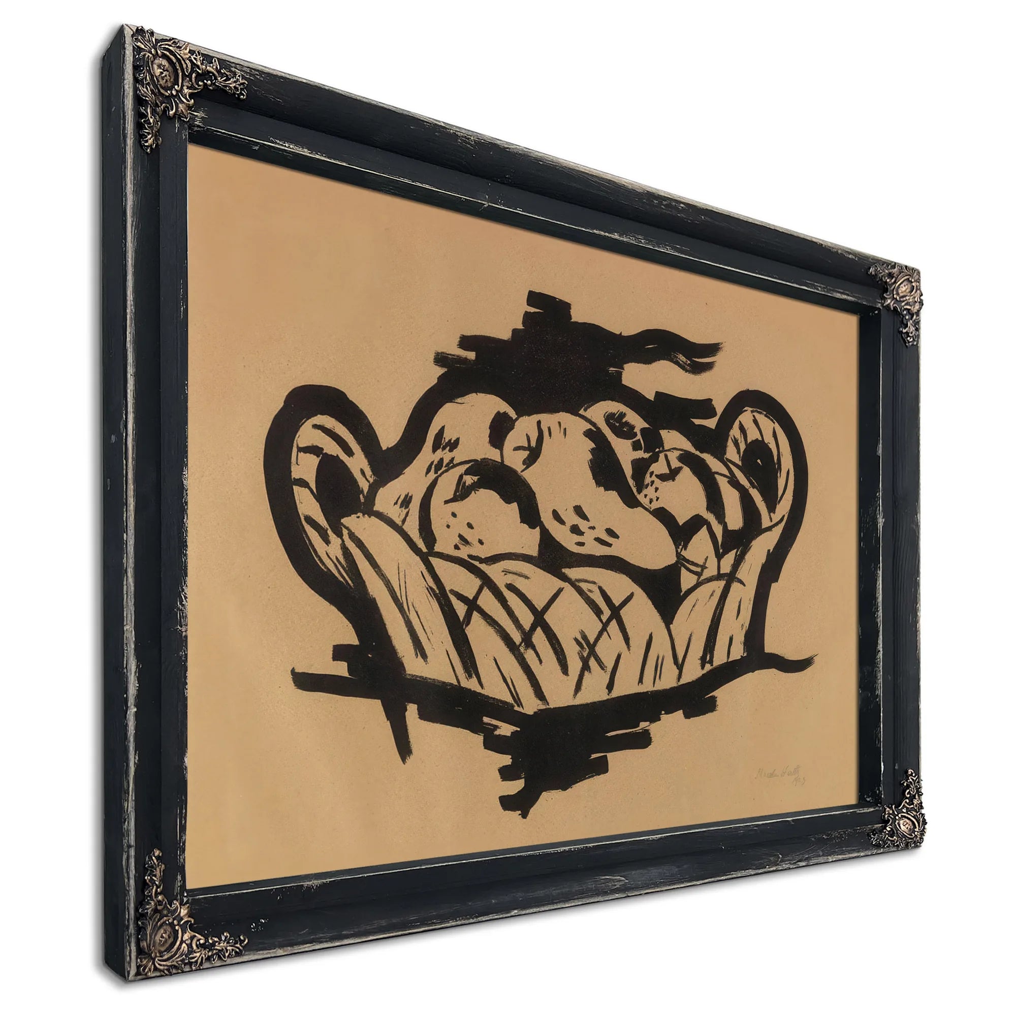 Pear In Basket By Marsden Hartley Fine Art Print
