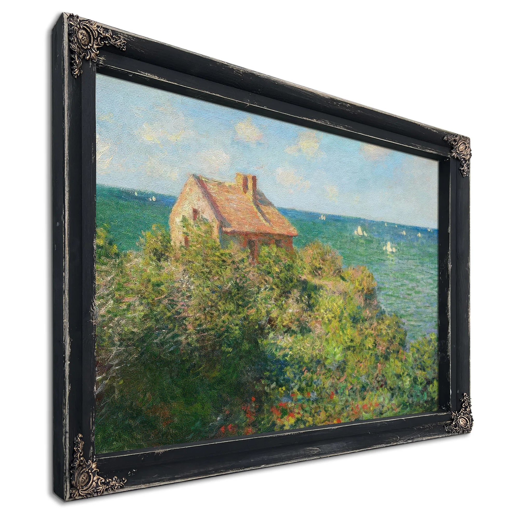 Fisherman's Cottage On The Cliffs At Varengeville By Claude Monet Fine Art Print