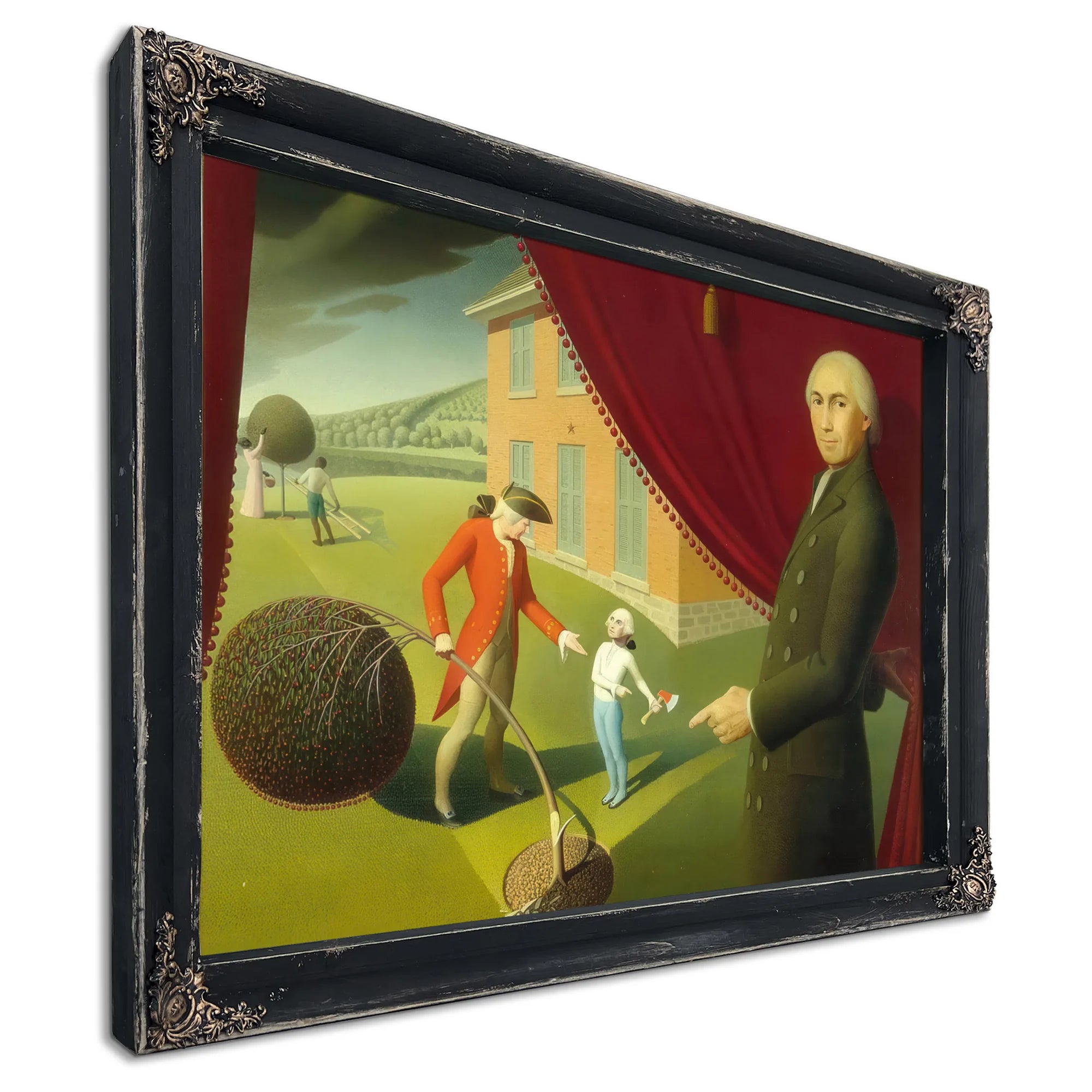 Parson Weems Fable By Grant Wood Fine Art Print