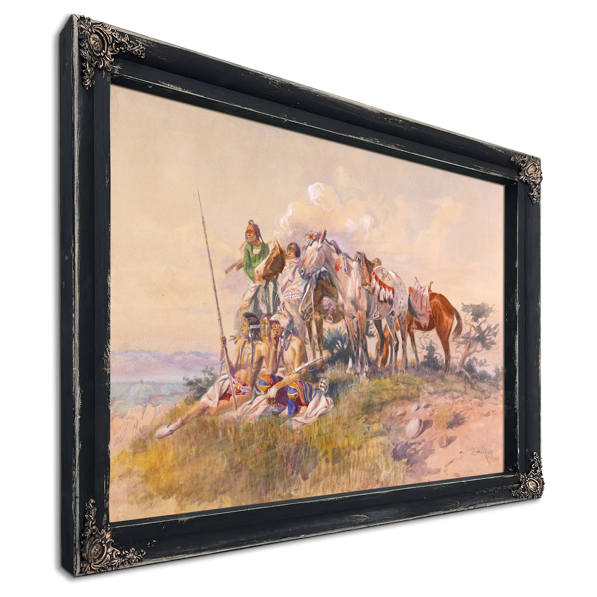 Watching For The Smoke Signal by Charles Marion Russell