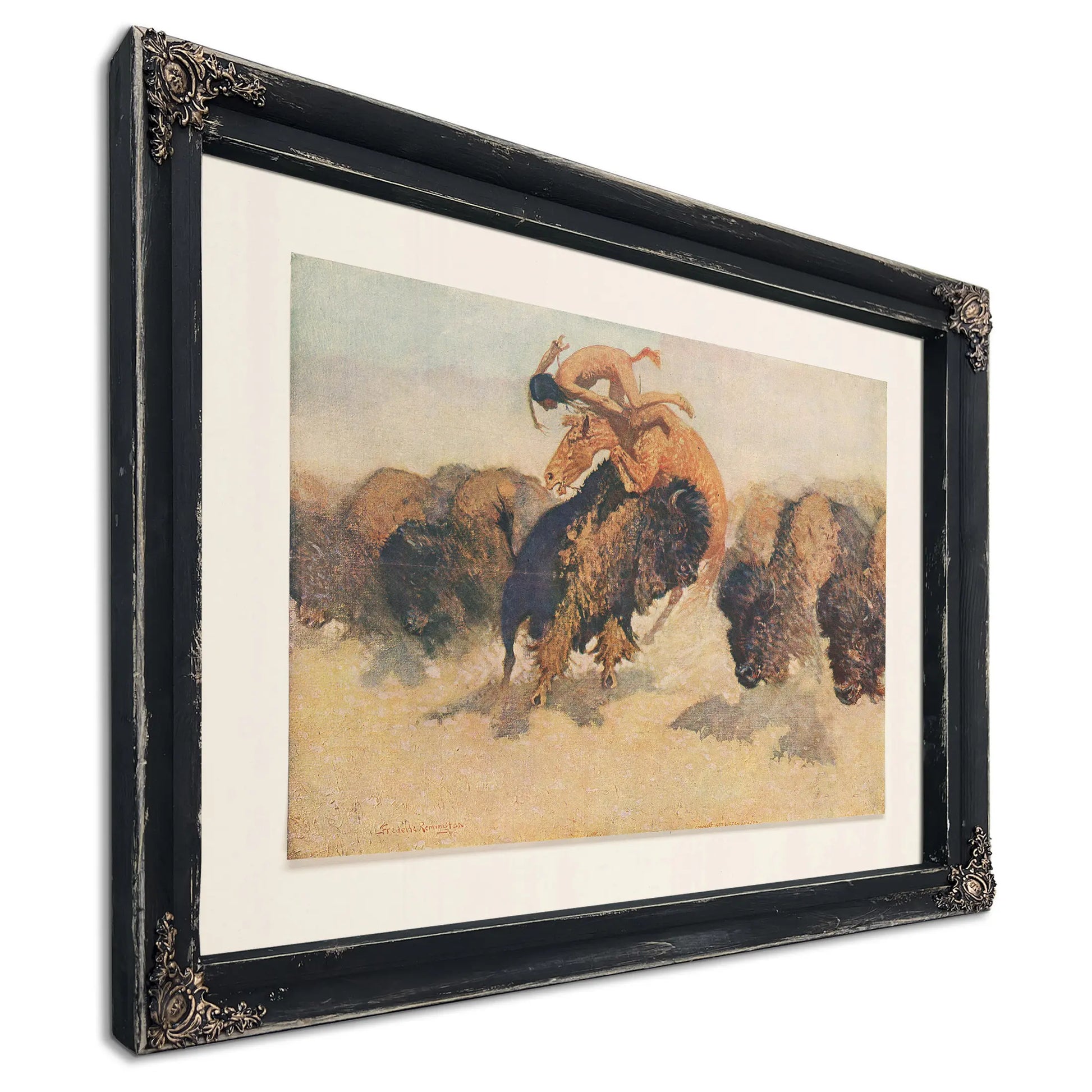 The Buffalo Runner by Frederic Remington