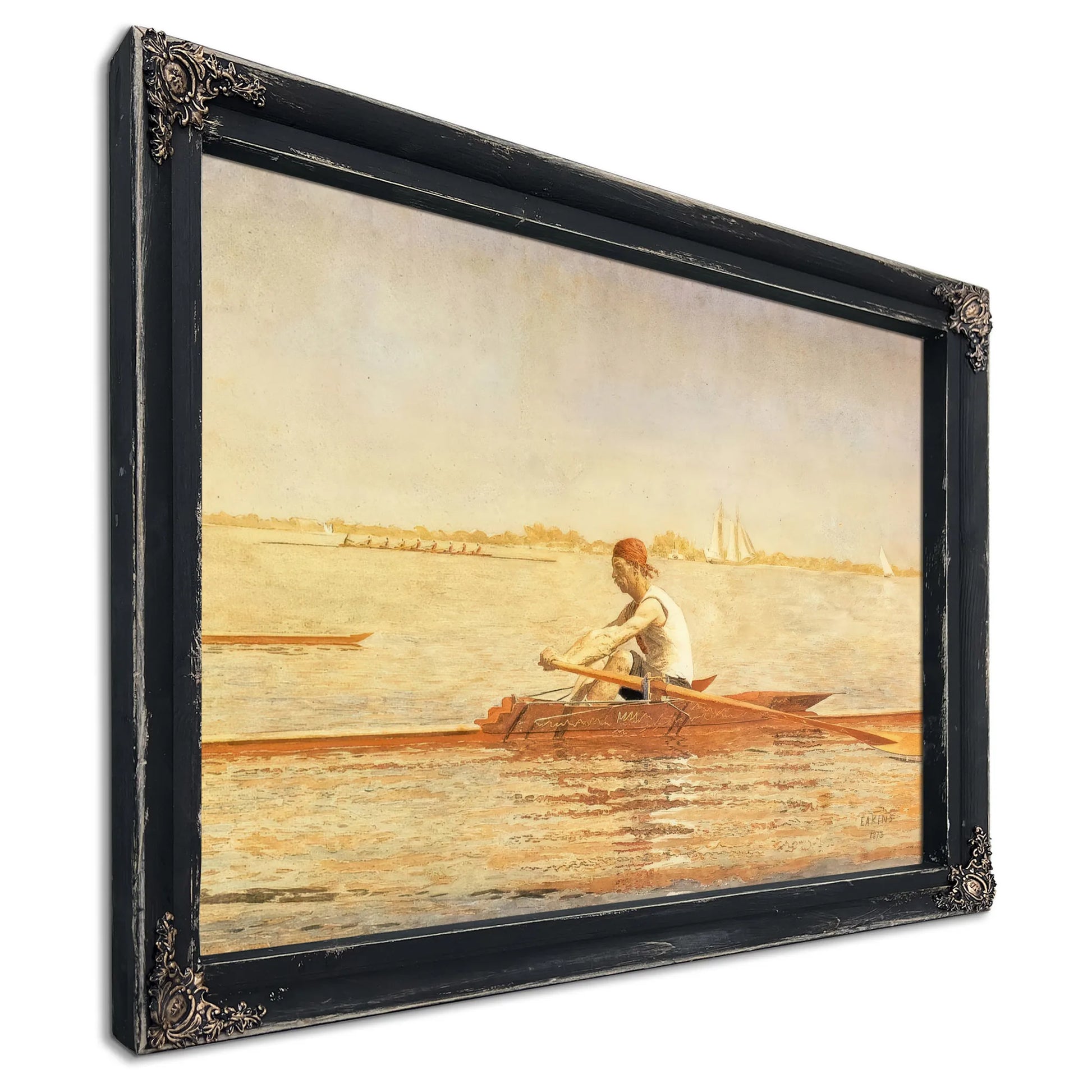 John Biglin In A Single Scull 2 By Thomas Eakins Fine Art Print