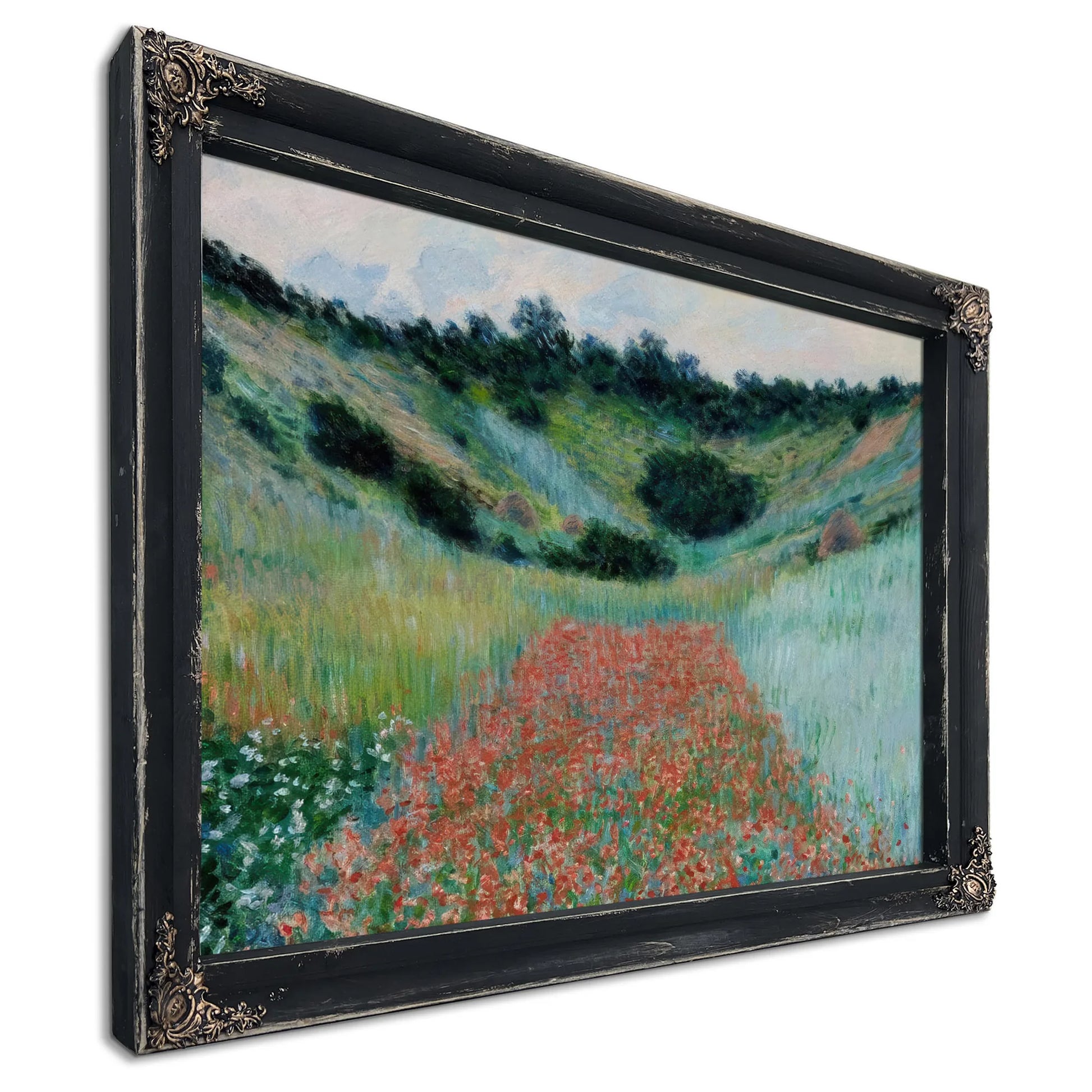 Poppy Field In A Hollow Near Giverny By Claude Monet Fine Art Print