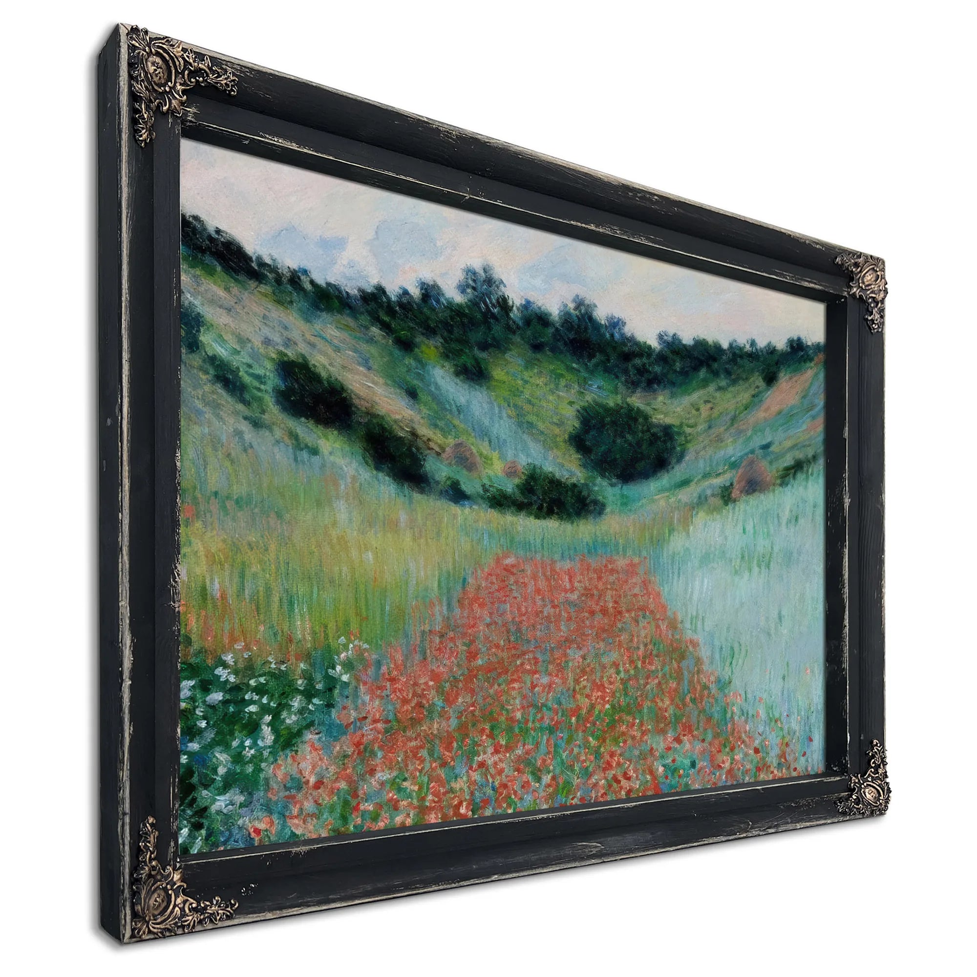 Poppy Field In A Hollow Near Giverny By Claude Monet Fine Art Print